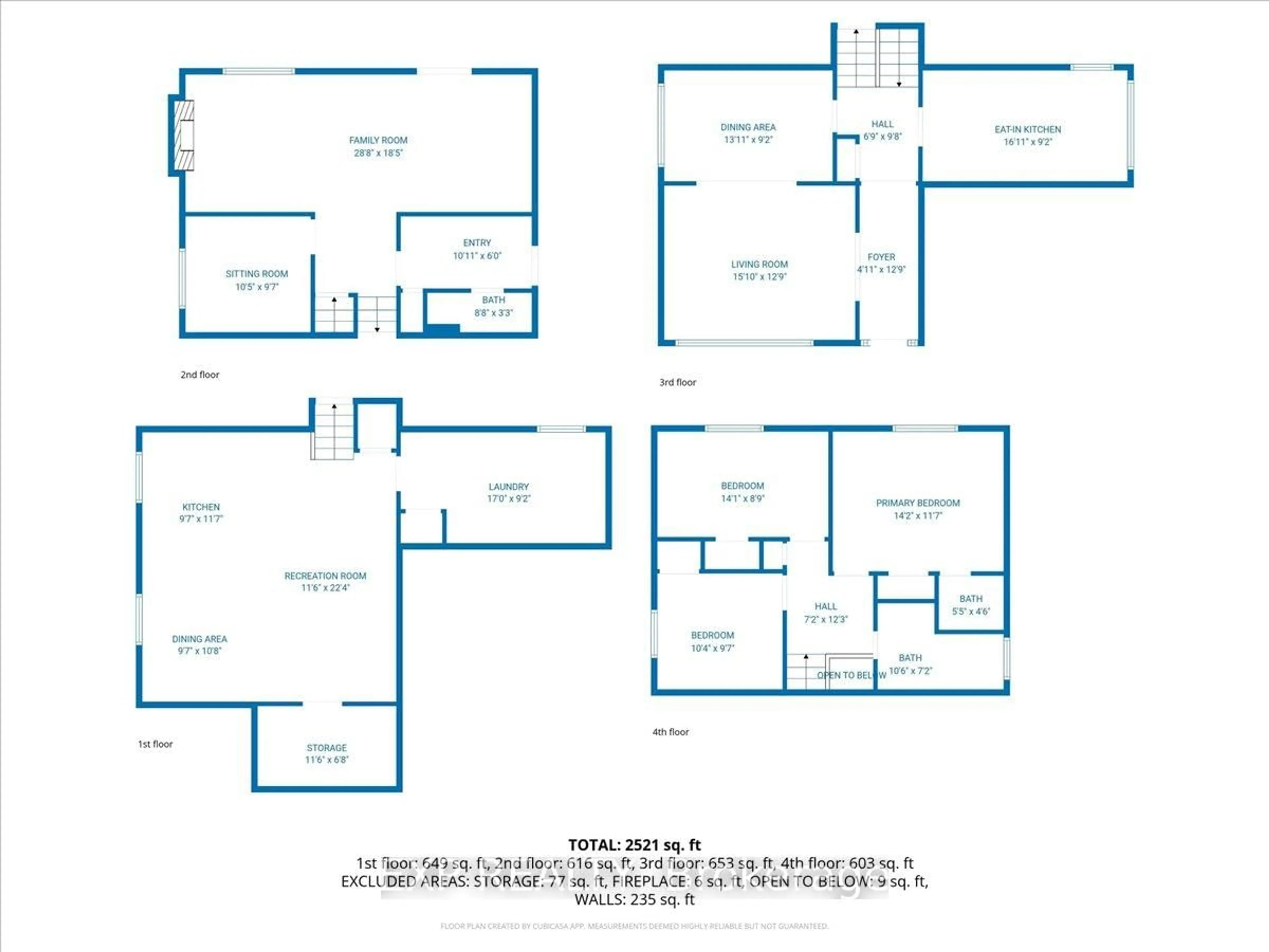 Floor plan for 419 Michelle Row, Mississauga Ontario L5A 3H2