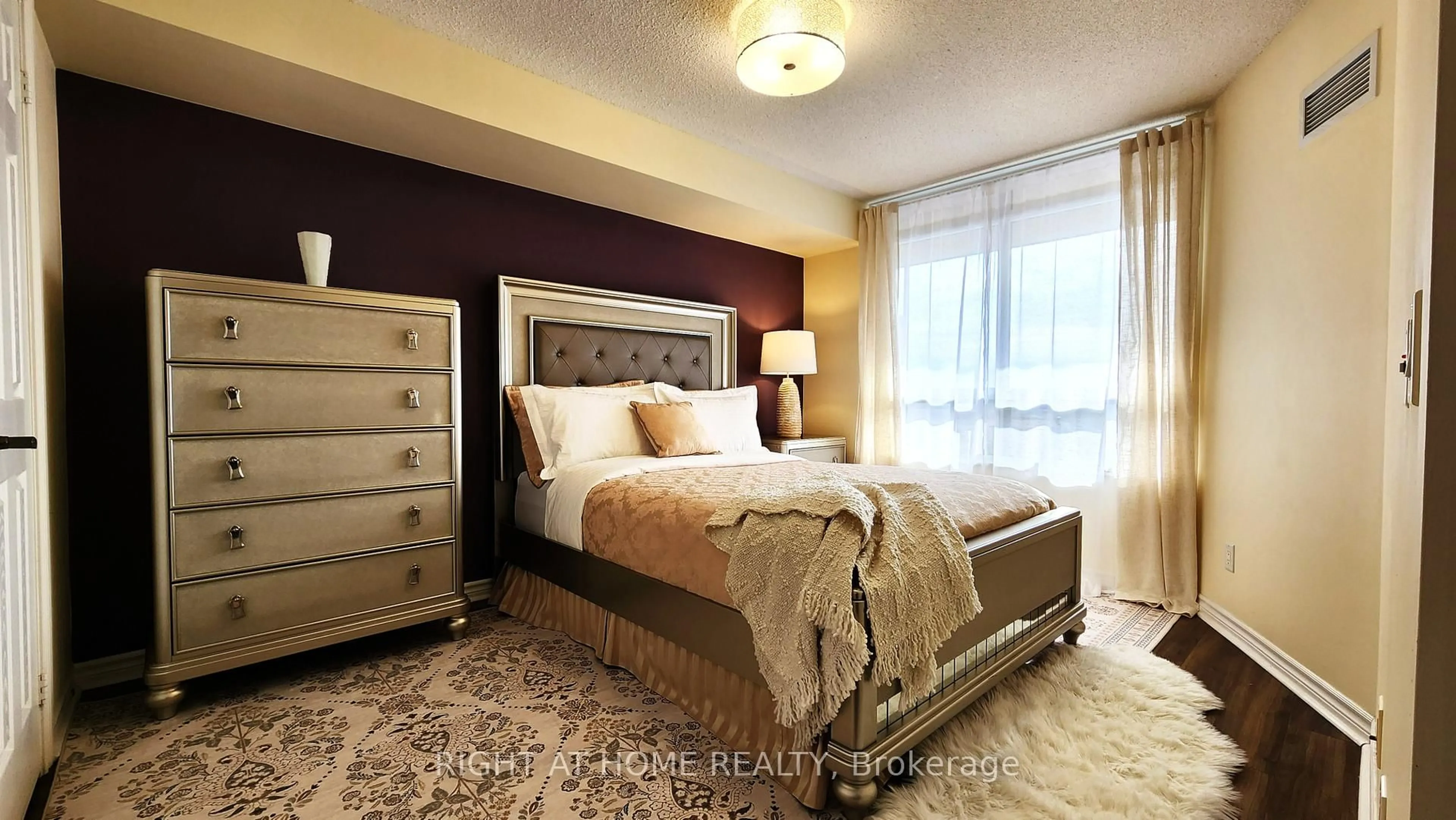 Bedroom with bed, carpet floor for 700 Humberwood Blvd #2422, Toronto Ontario M9W 7J4