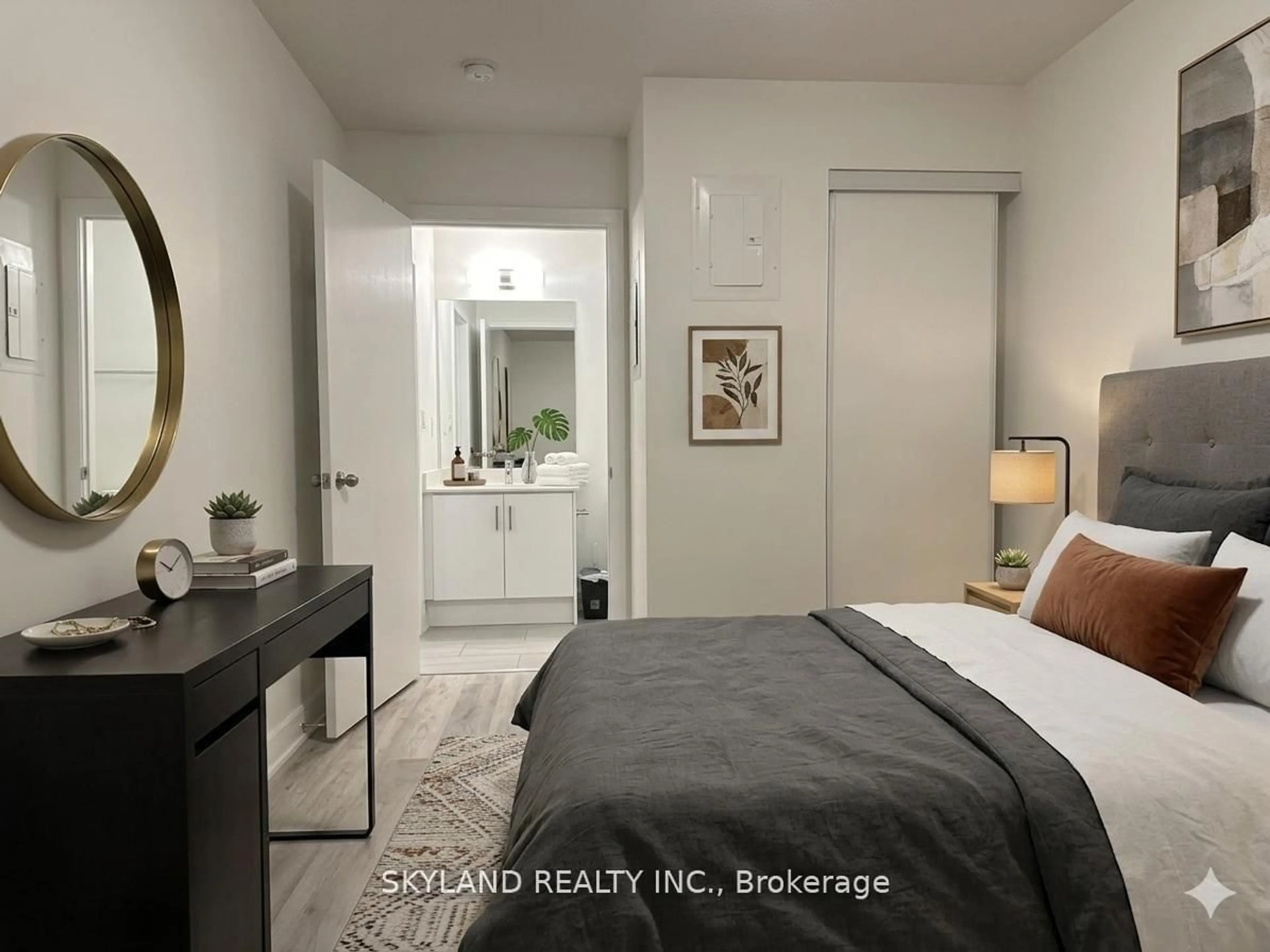 Bedroom with bed, unknown for 251 Manitoba St #205, Toronto Ontario M8Y 0C7