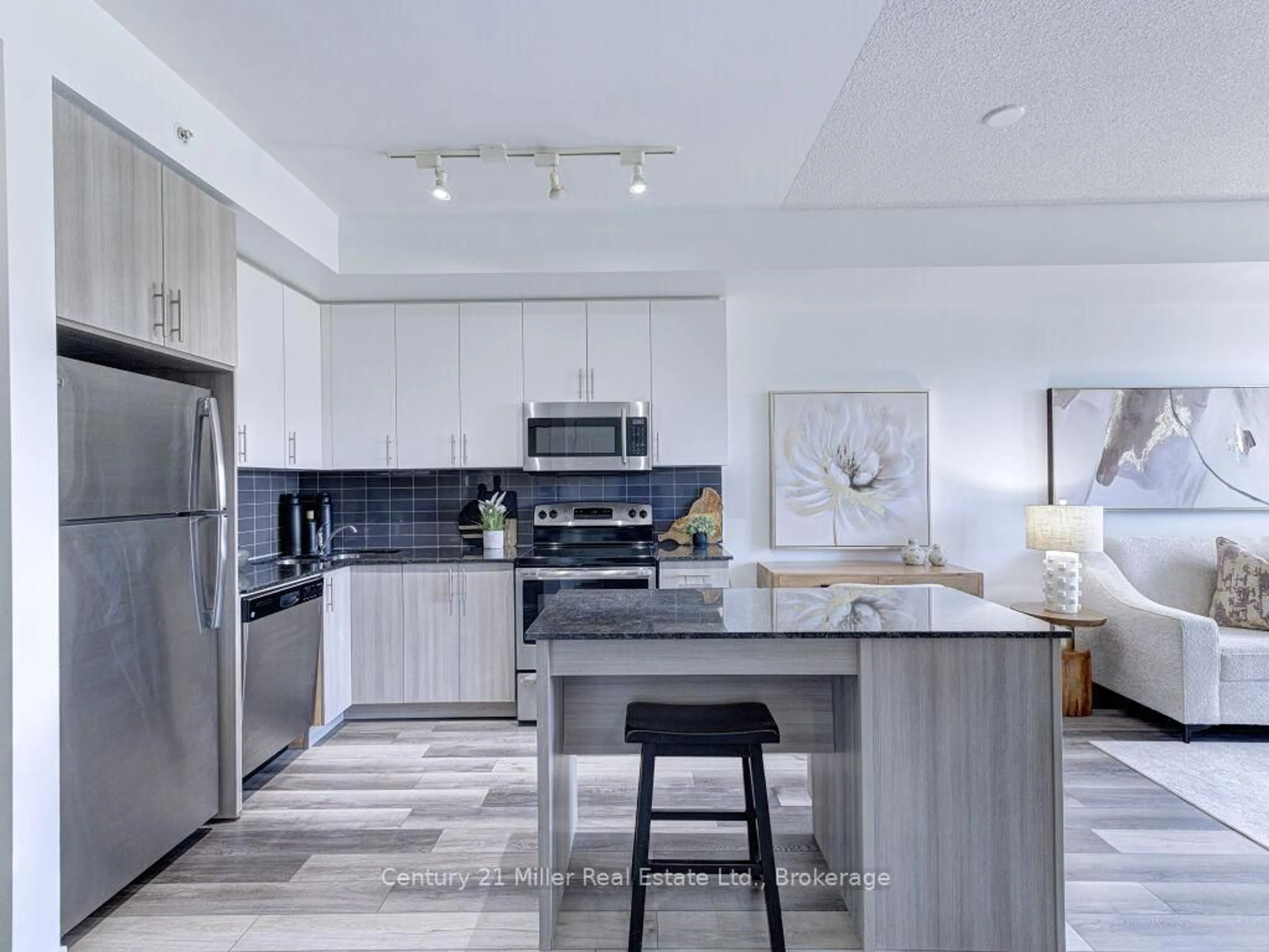 Contemporary kitchen, ceramic/tile floor for 1284 Guelph Line #305, Burlington Ontario L7P 0T9