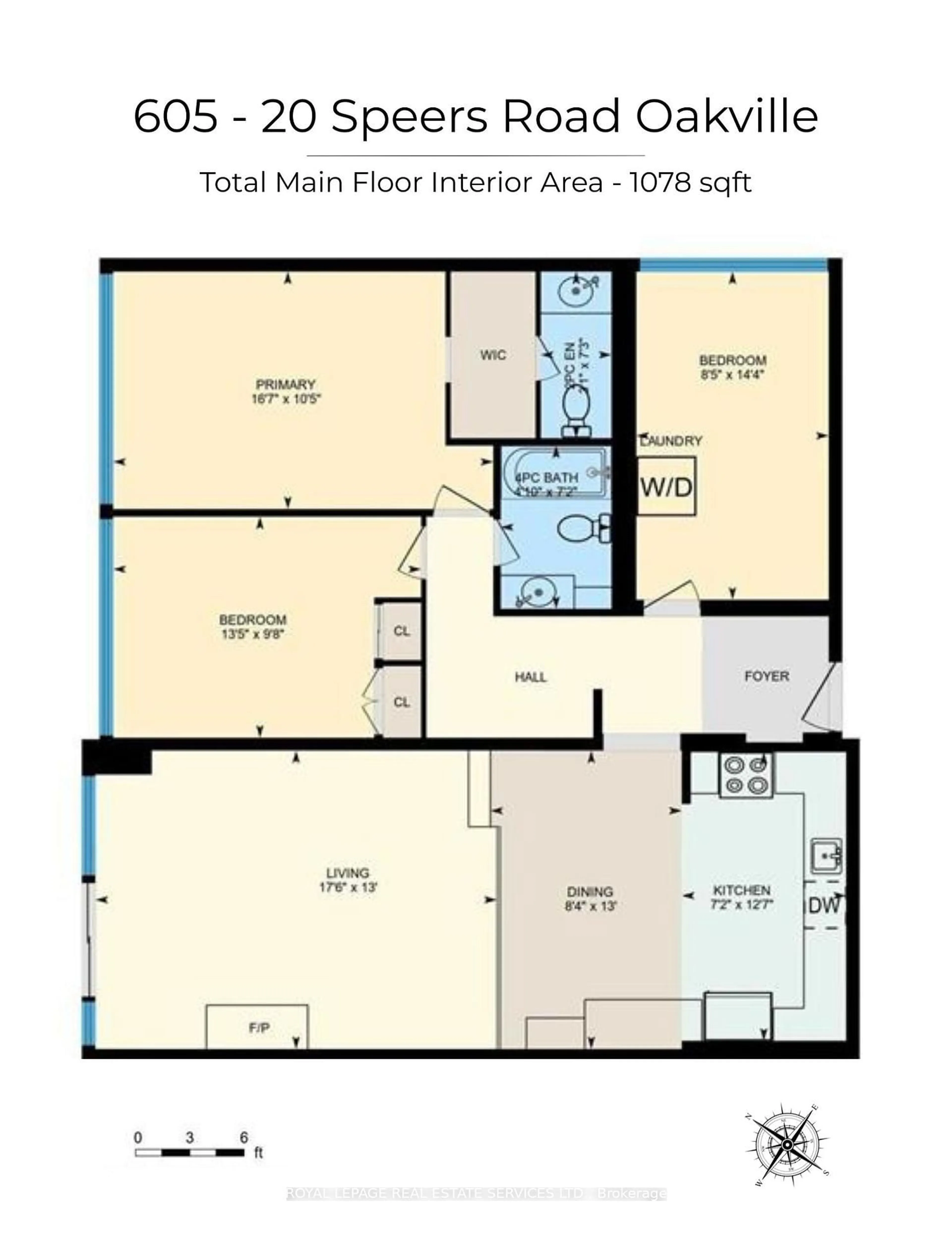 Floor plan for 20 Speers Rd #605, Oakville Ontario L6K 3R5