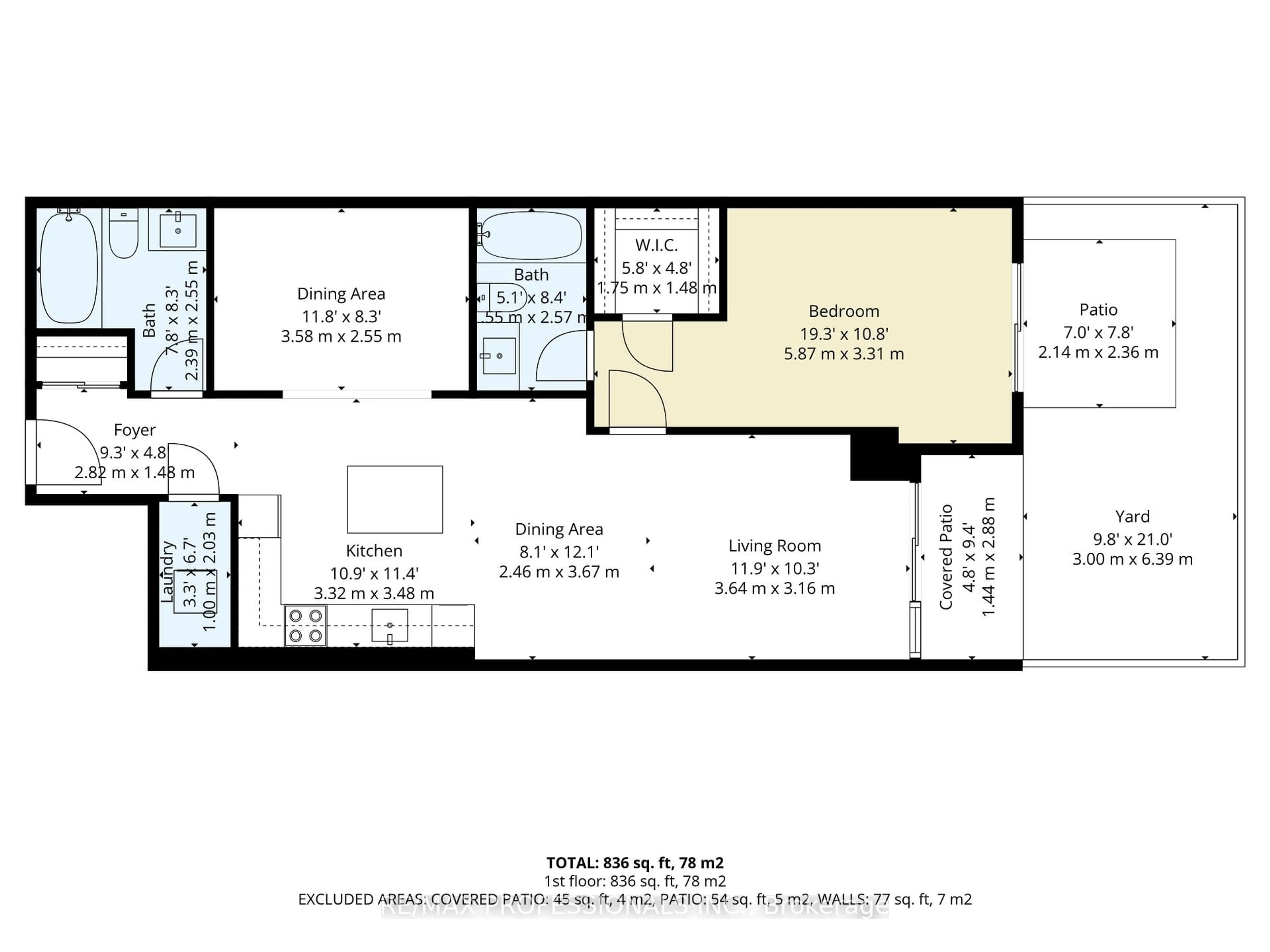 Floor plan for 1 Michael Power Pl #101, Toronto Ontario M9A 0A1