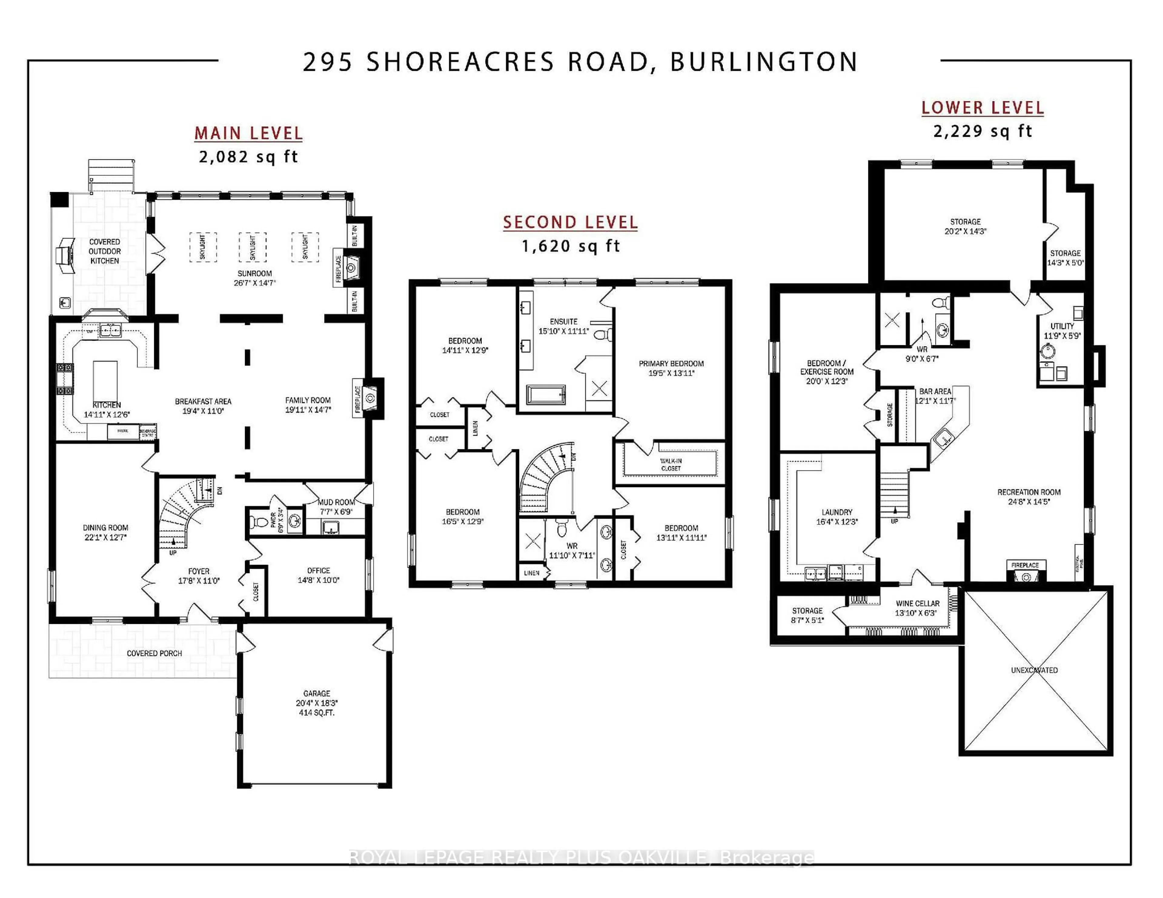 Floor plan for 295 Shoreacres Rd, Burlington Ontario L7L 2H3