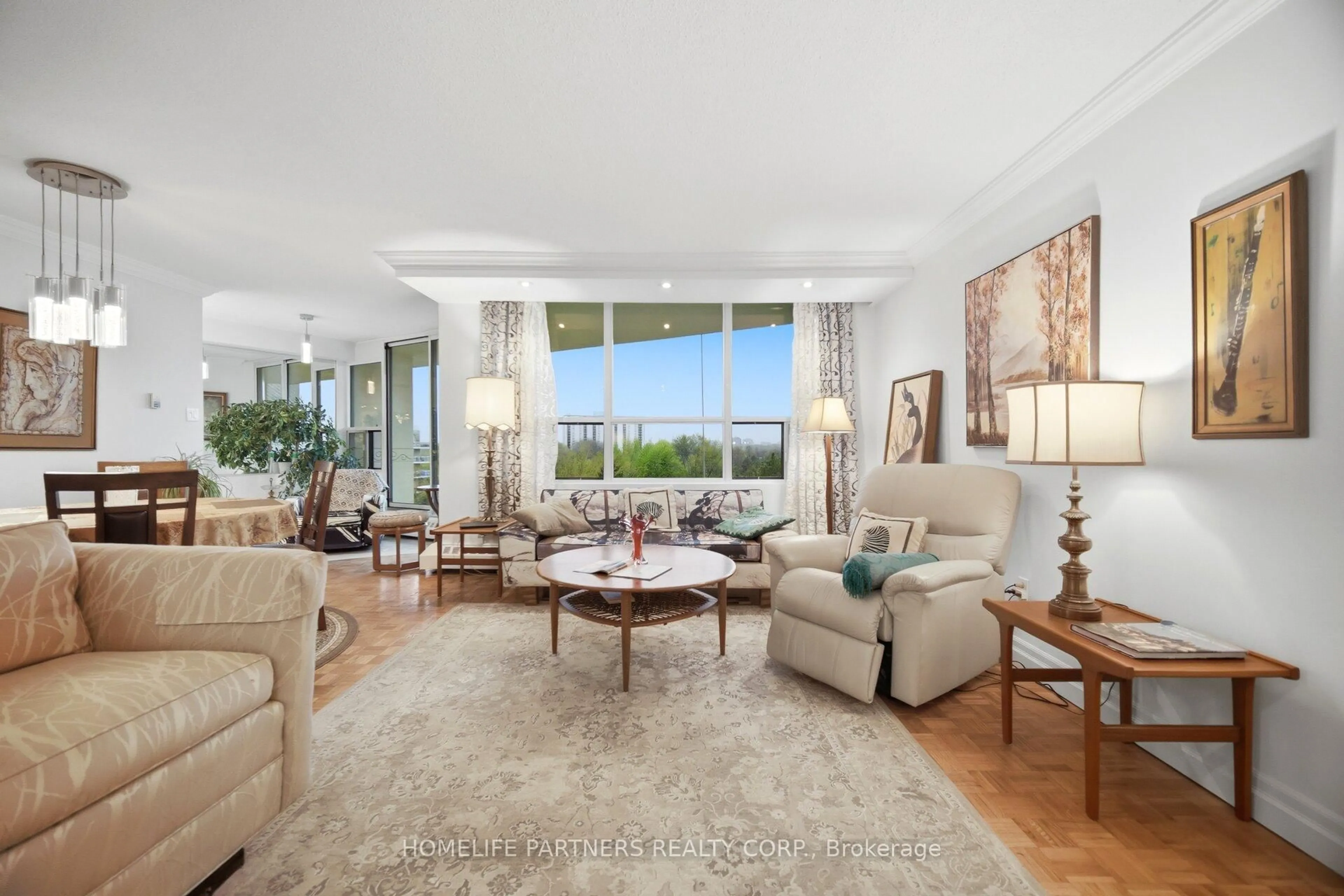 Living room with furniture, unknown for 335 Mill Rd #903, Toronto Ontario M9C 1Y6