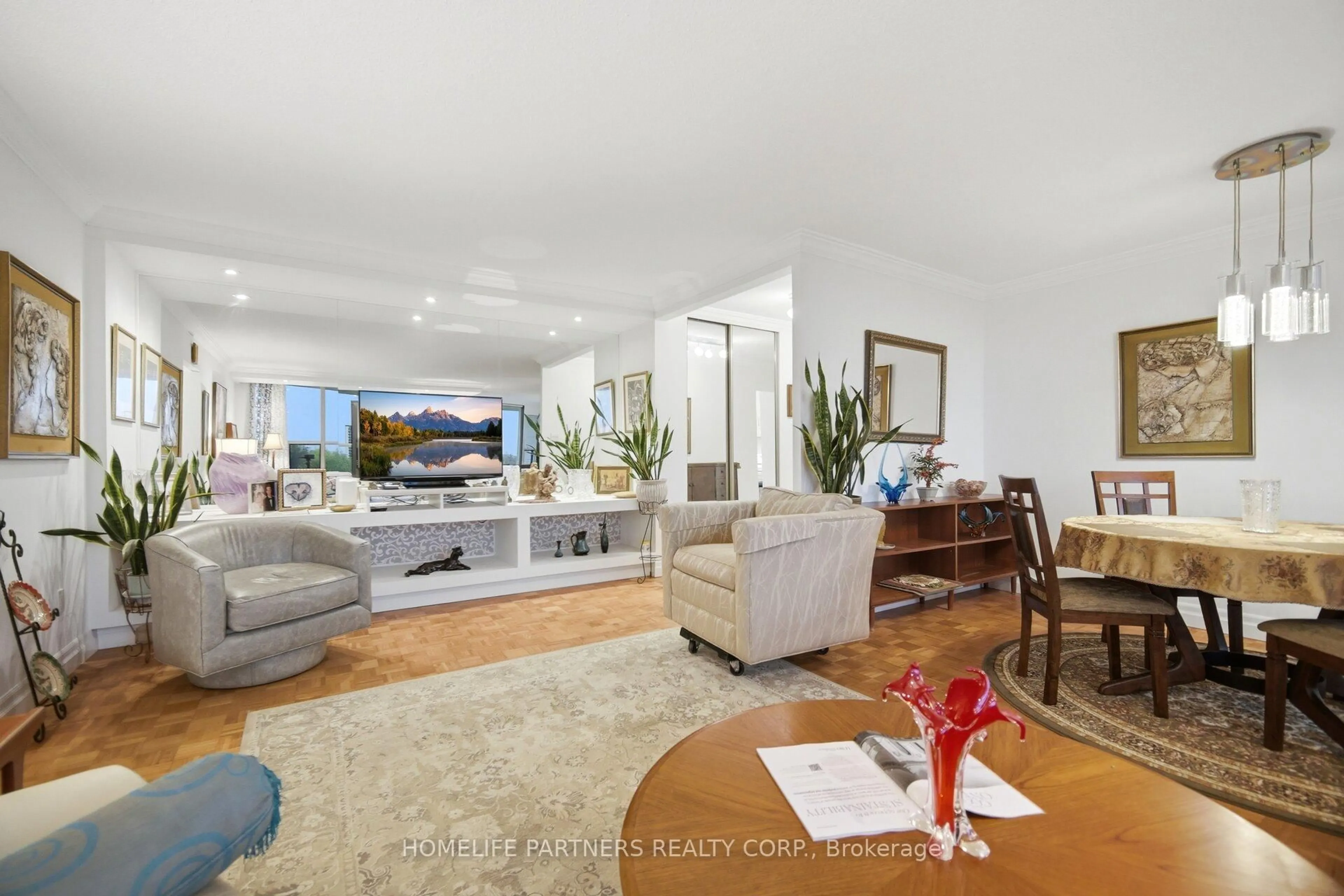Living room with furniture, unknown for 335 Mill Rd #903, Toronto Ontario M9C 1Y6