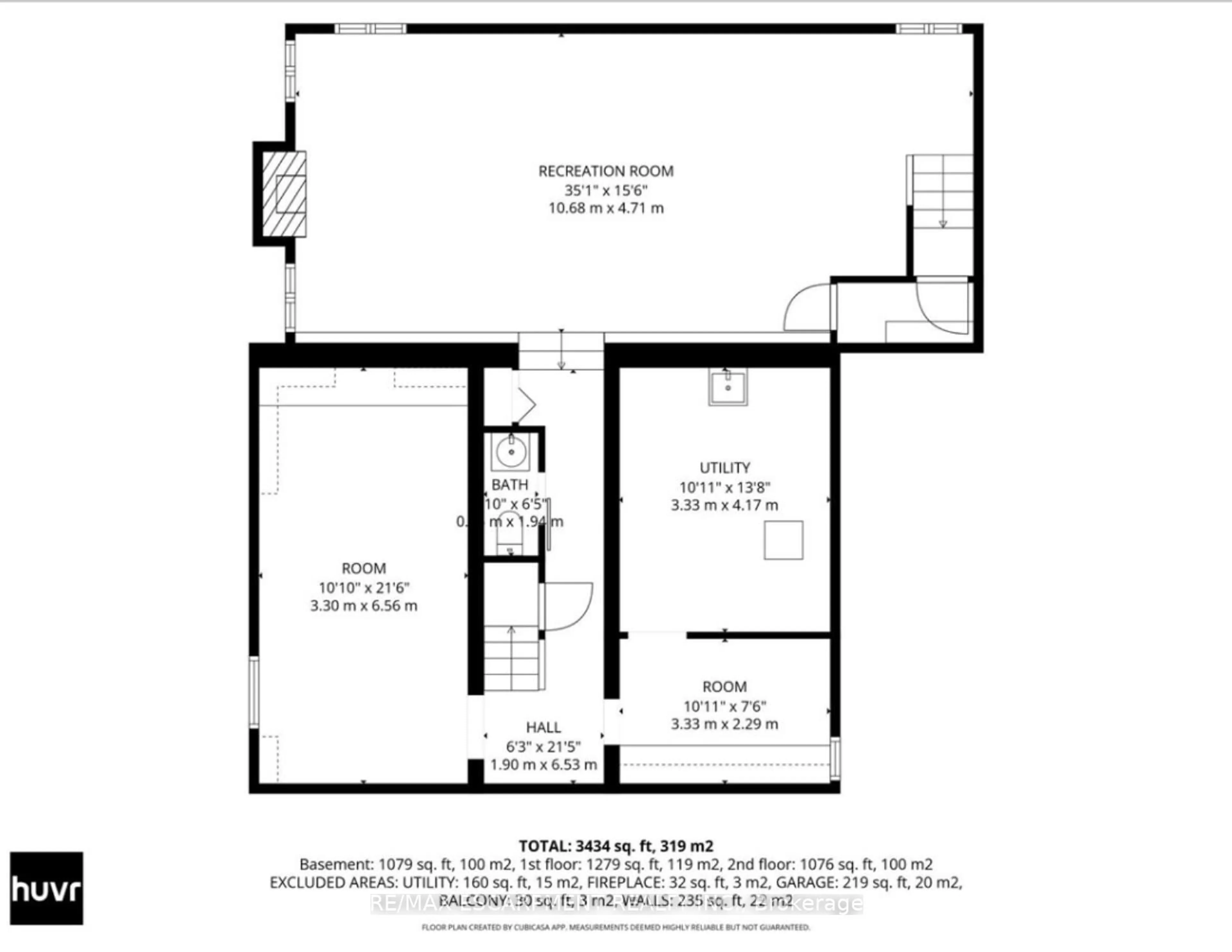 Floor plan for 242 The Kingsway, Toronto Ontario M9A 3T5