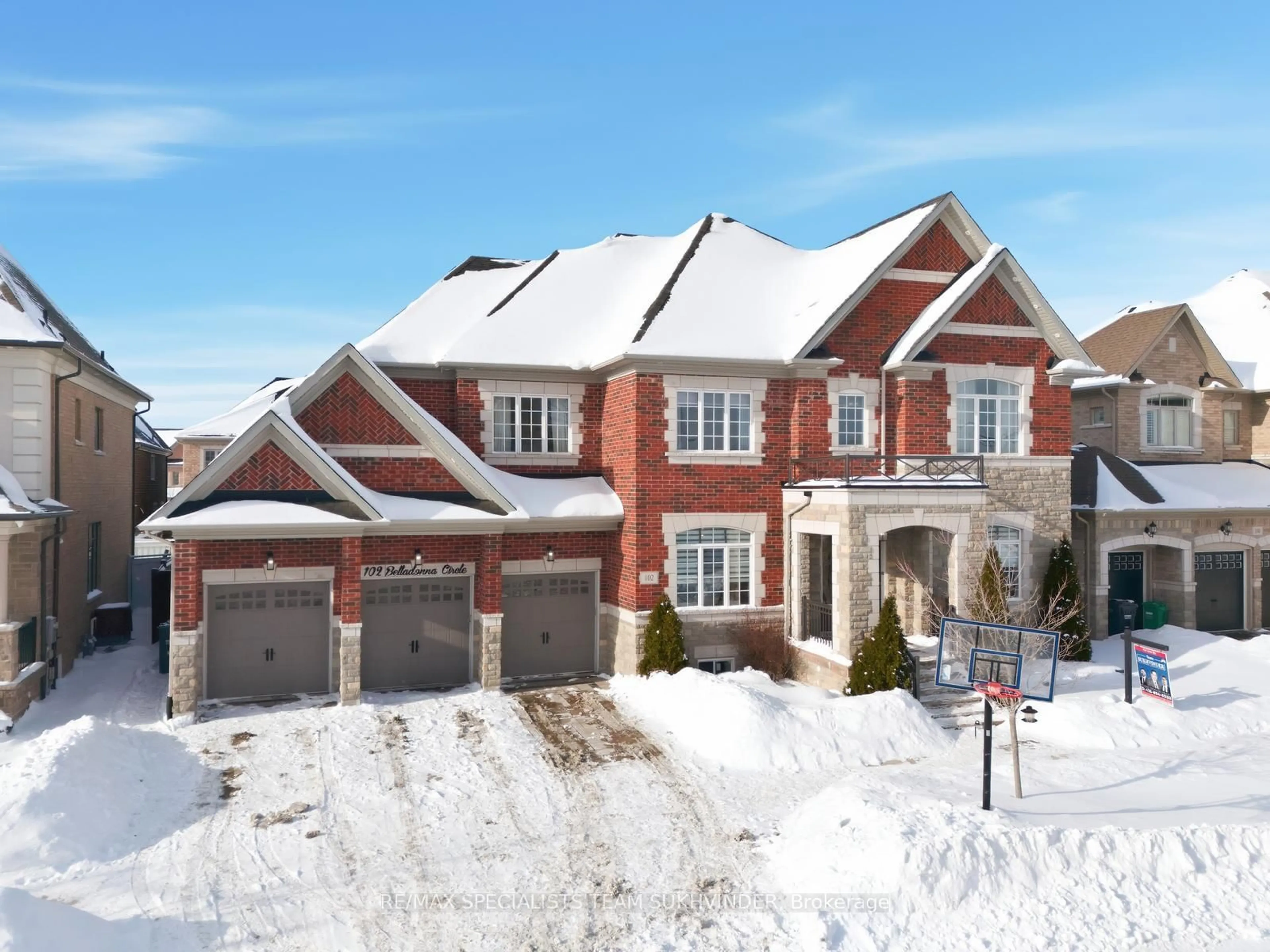 Home with brick exterior material, street for 102 Belladonna Circ, Brampton Ontario L6P 4B6