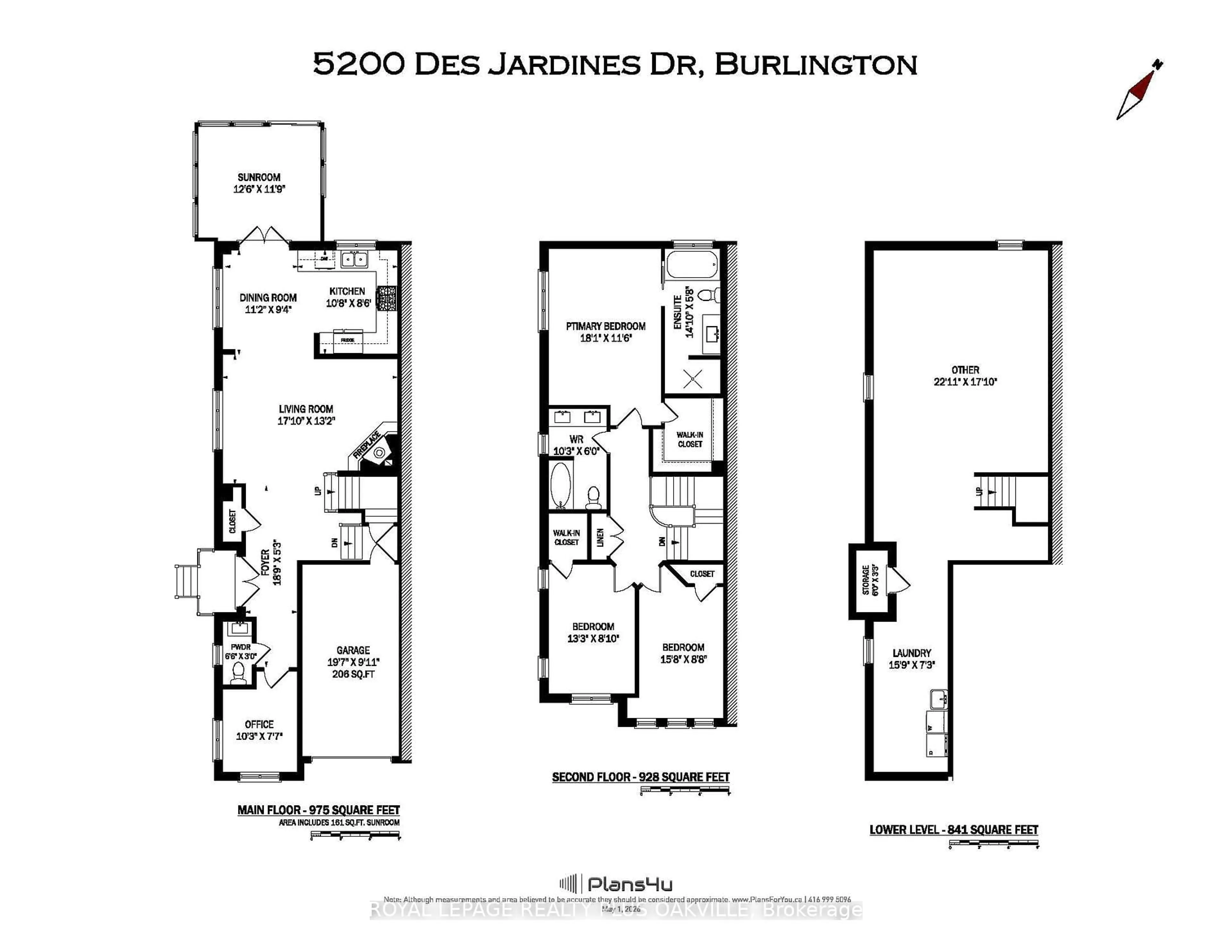 Floor plan for 5200 Des Jardines Dr, Burlington Ontario L7L 6R1