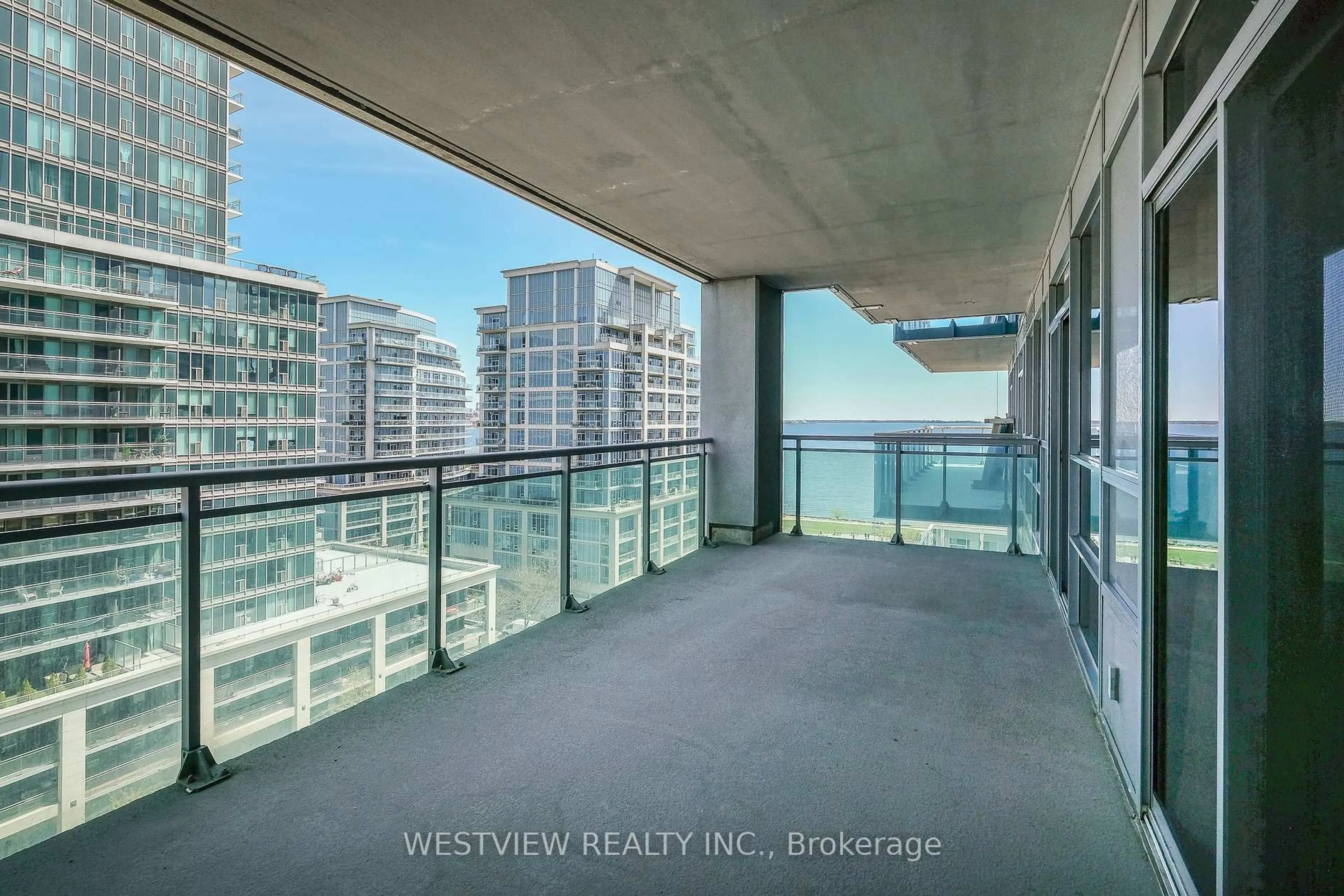 Balcony in the apartment, water/lake/river/ocean view for 16 Brookers Lane #808, Toronto Ontario M8V 0A5
