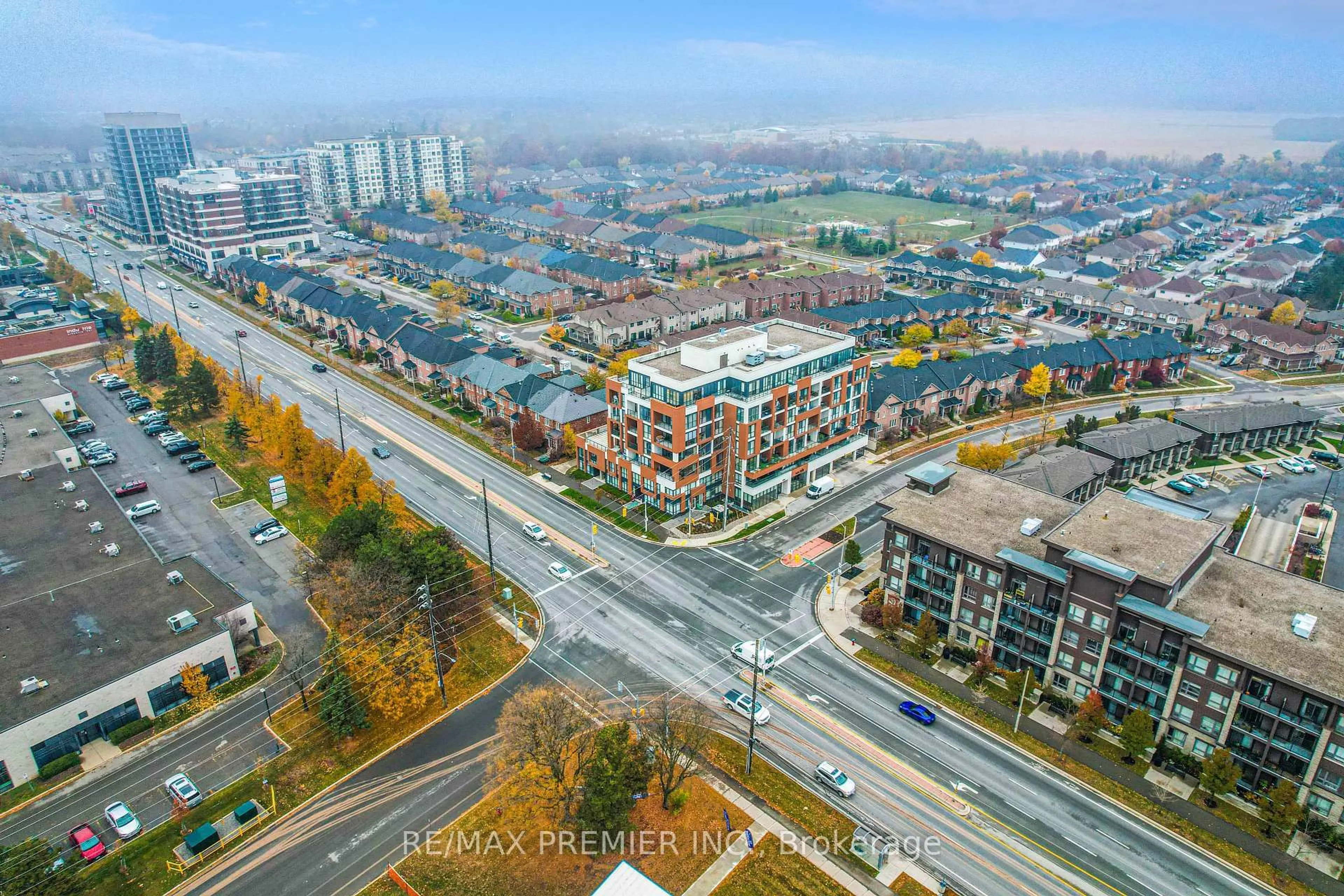 A pic from outside/outdoor area/front of a property/back of a property/a pic from drone, city buildings view from balcony for 5001 Corporate Dr #409, Burlington Ontario L7L 0H5