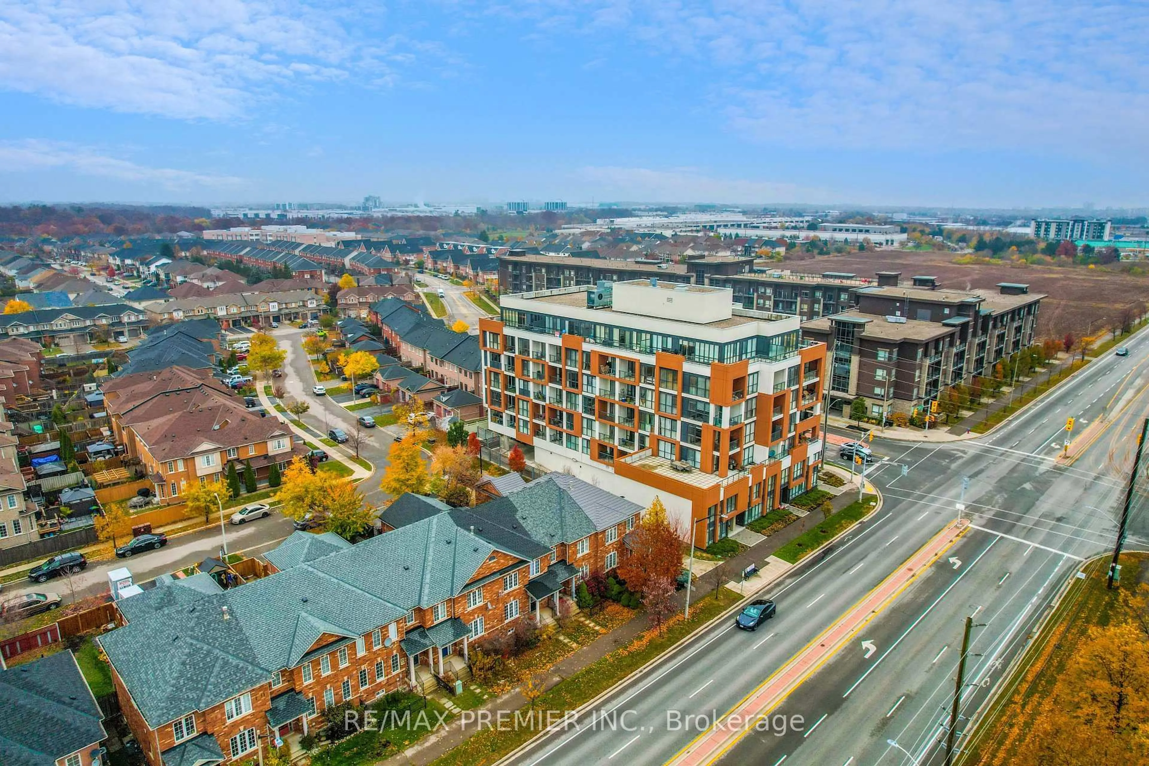 A pic from outside/outdoor area/front of a property/back of a property/a pic from drone, city buildings view from balcony for 5001 Corporate Dr #409, Burlington Ontario L7L 0H5