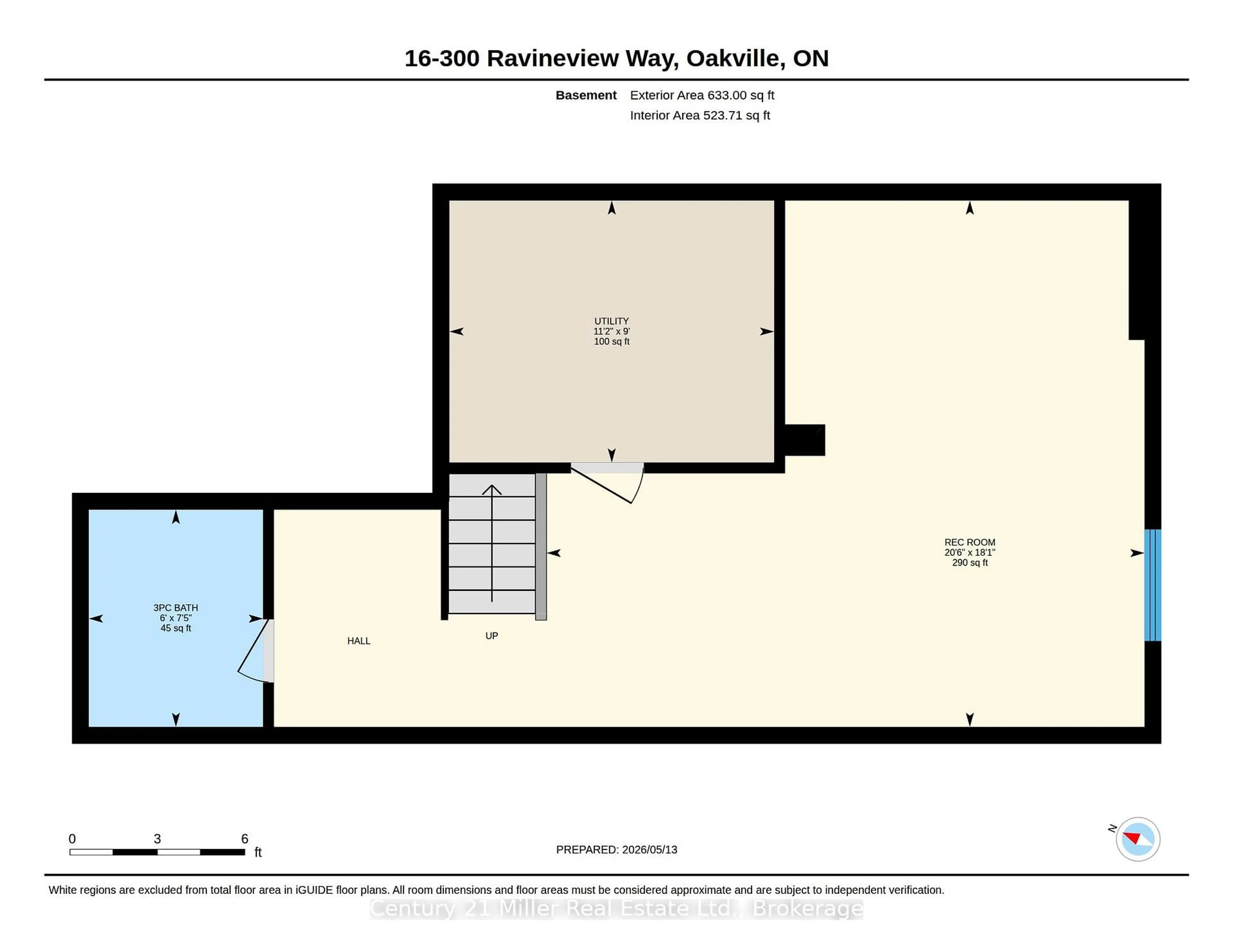 Floor plan for 300 Ravineview Way #16, Oakville Ontario L6H 7J1