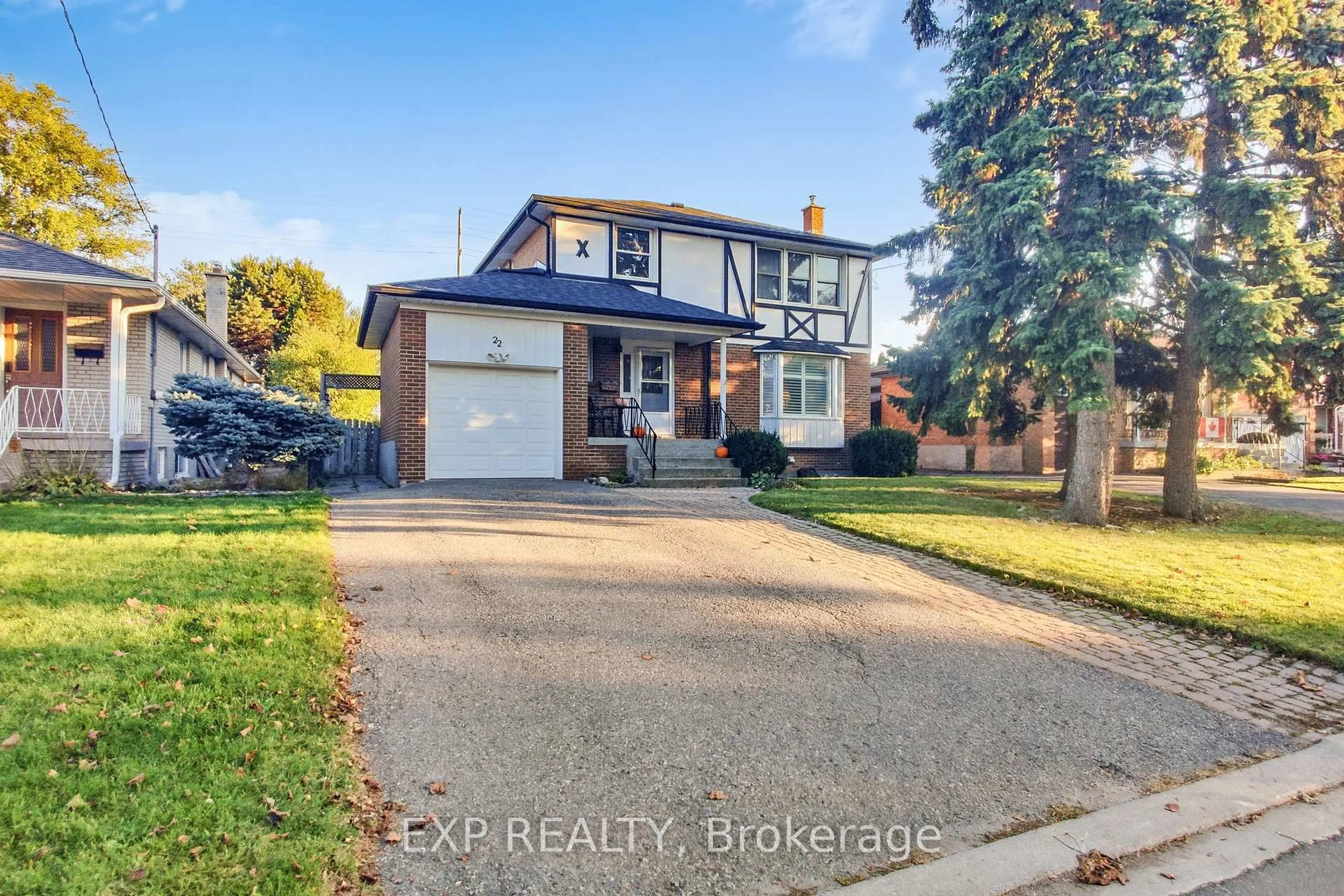 A pic from outside/outdoor area/front of a property/back of a property/a pic from drone, street for 22 Chestnut Ave, Brampton Ontario L6X 2A5
