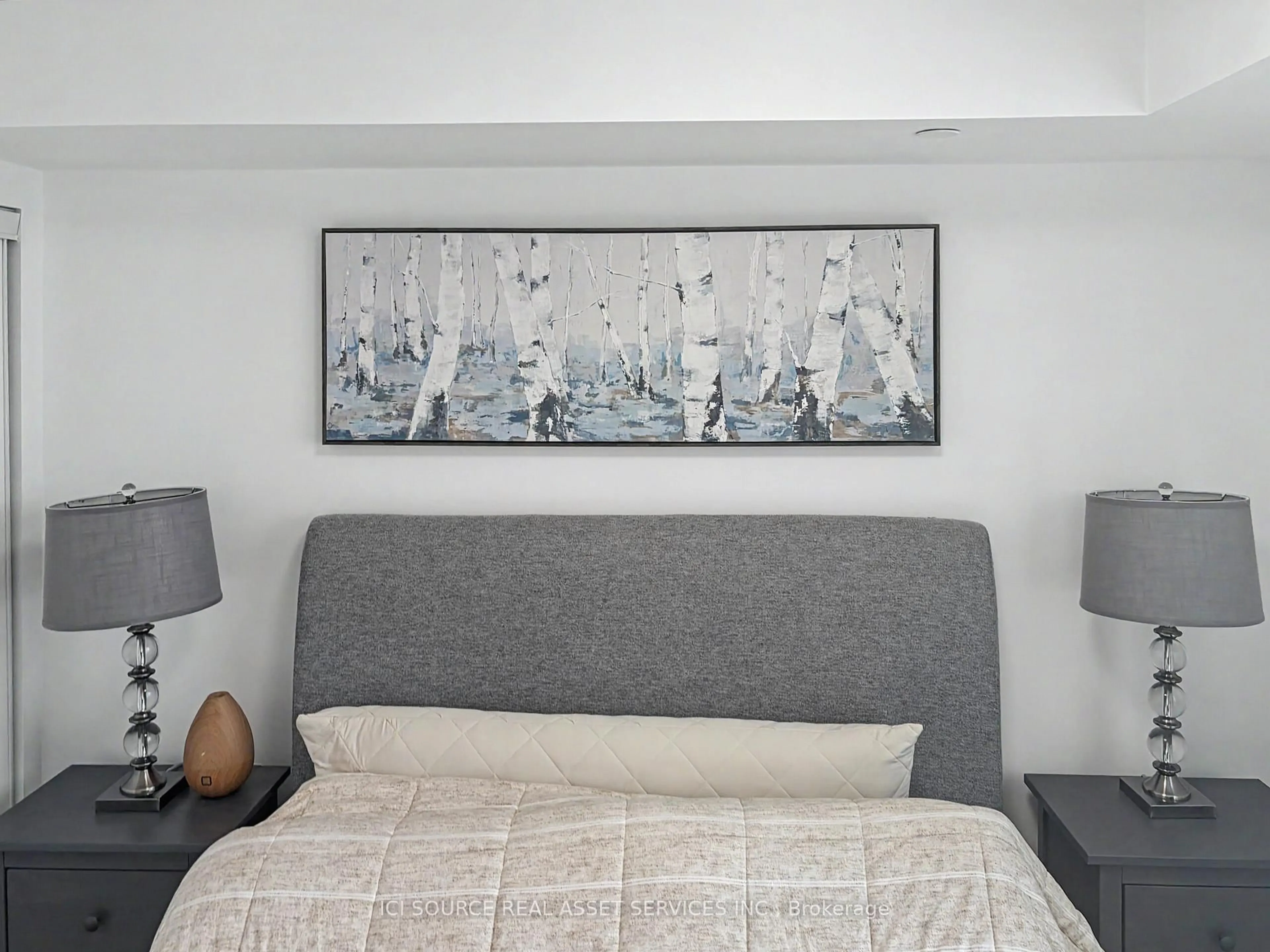 Bedroom with bed, unknown for 215 Sherway Gardens Rd #1608, Toronto Ontario M9C 0A4