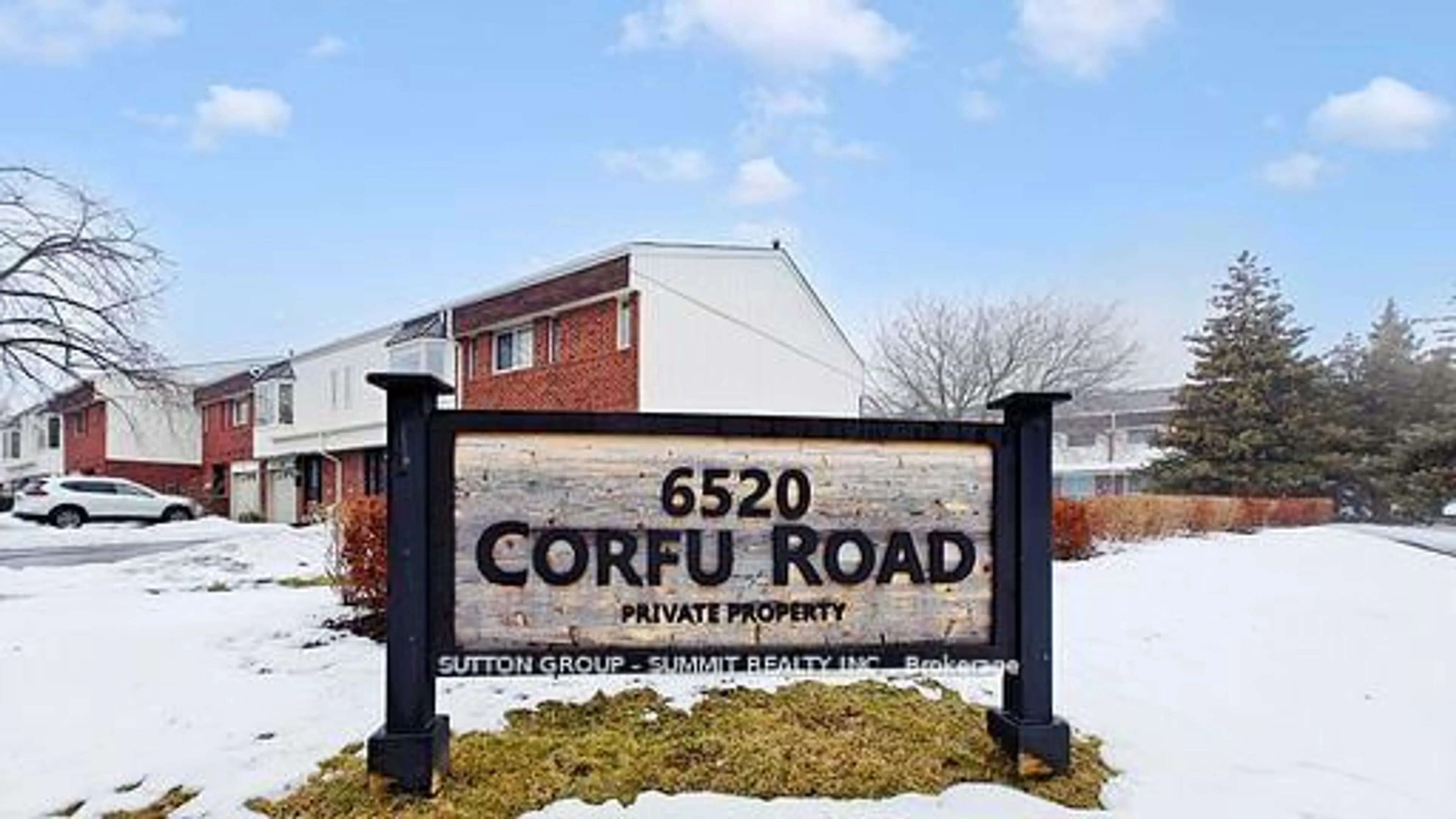 Home with brick exterior material, street for 6520 CORFU Rd #55, Mississauga Ontario L5N 3B4