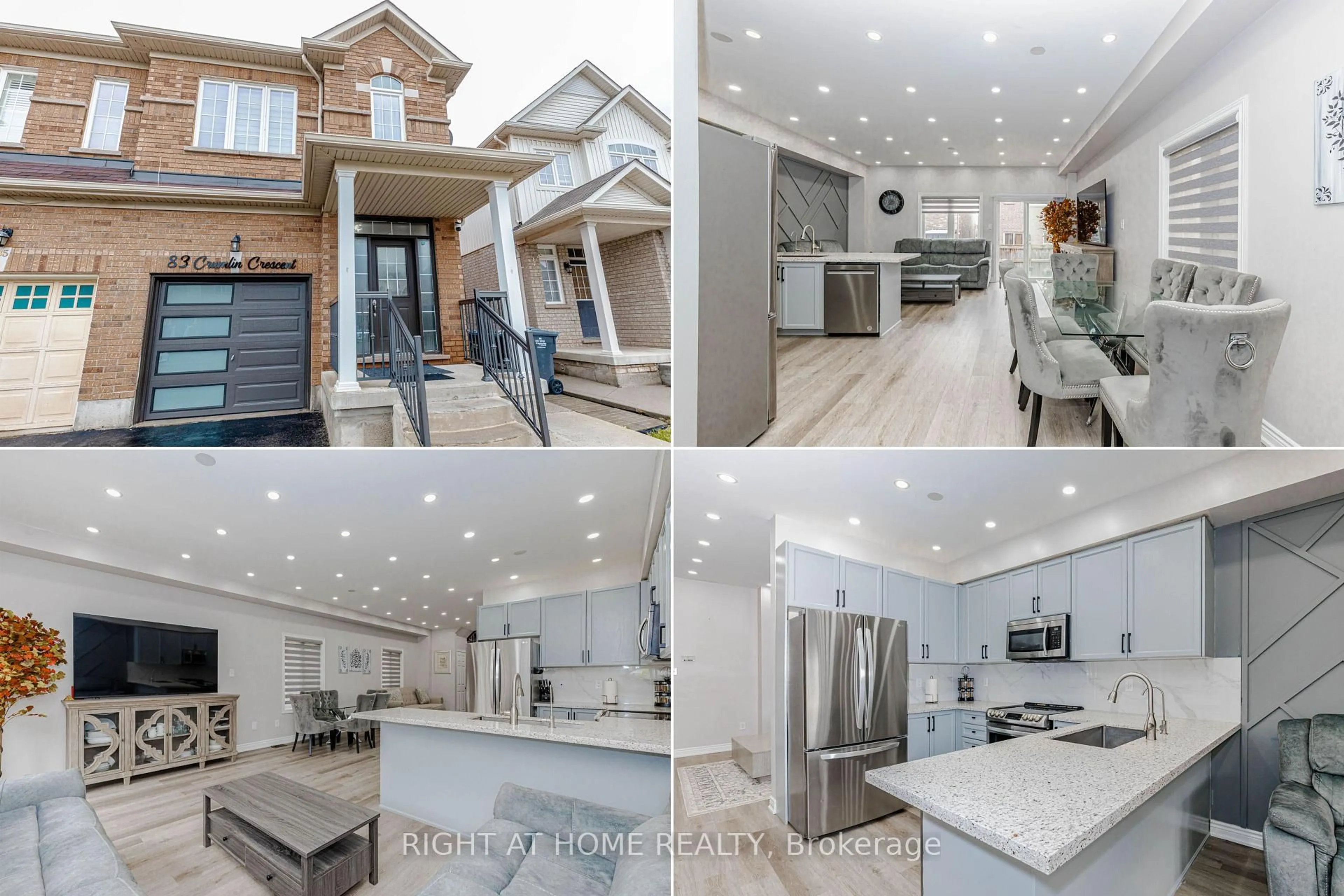 Open concept kitchen, ceramic/tile floor for 83 Crumlin Cres, Brampton Ontario L6X 0Y4