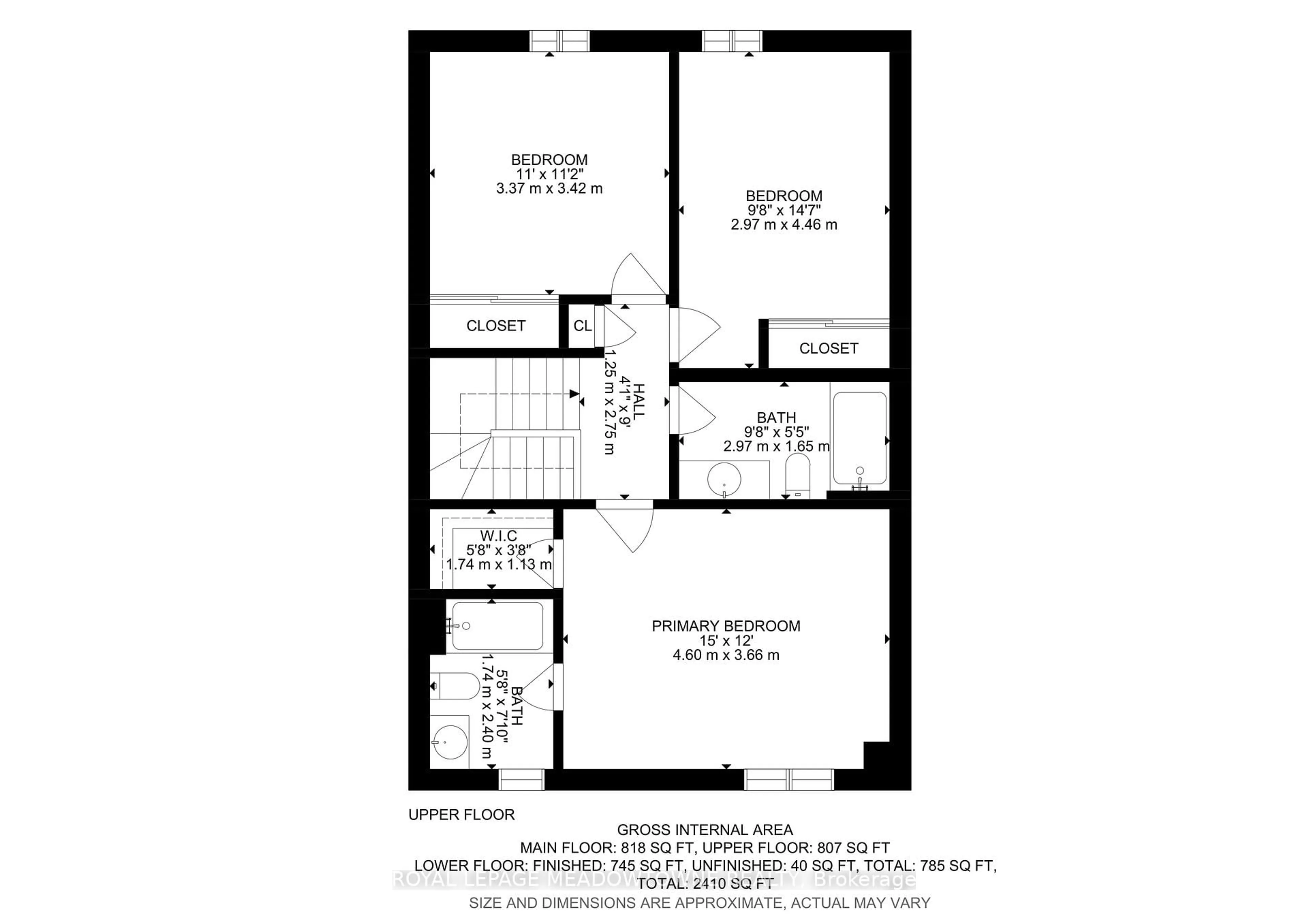 Floor plan for 15 Mull Gate, Halton Hills Ontario L7G 5J6