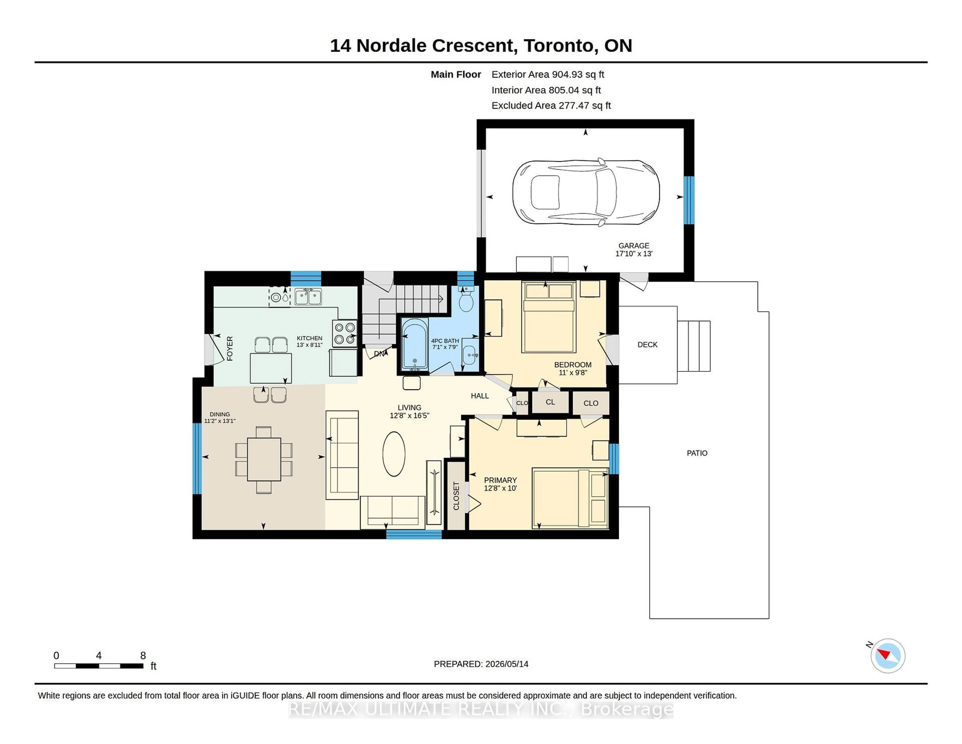 Floor plan for 14 Nordale Cres, Toronto Ontario M6M 3A1