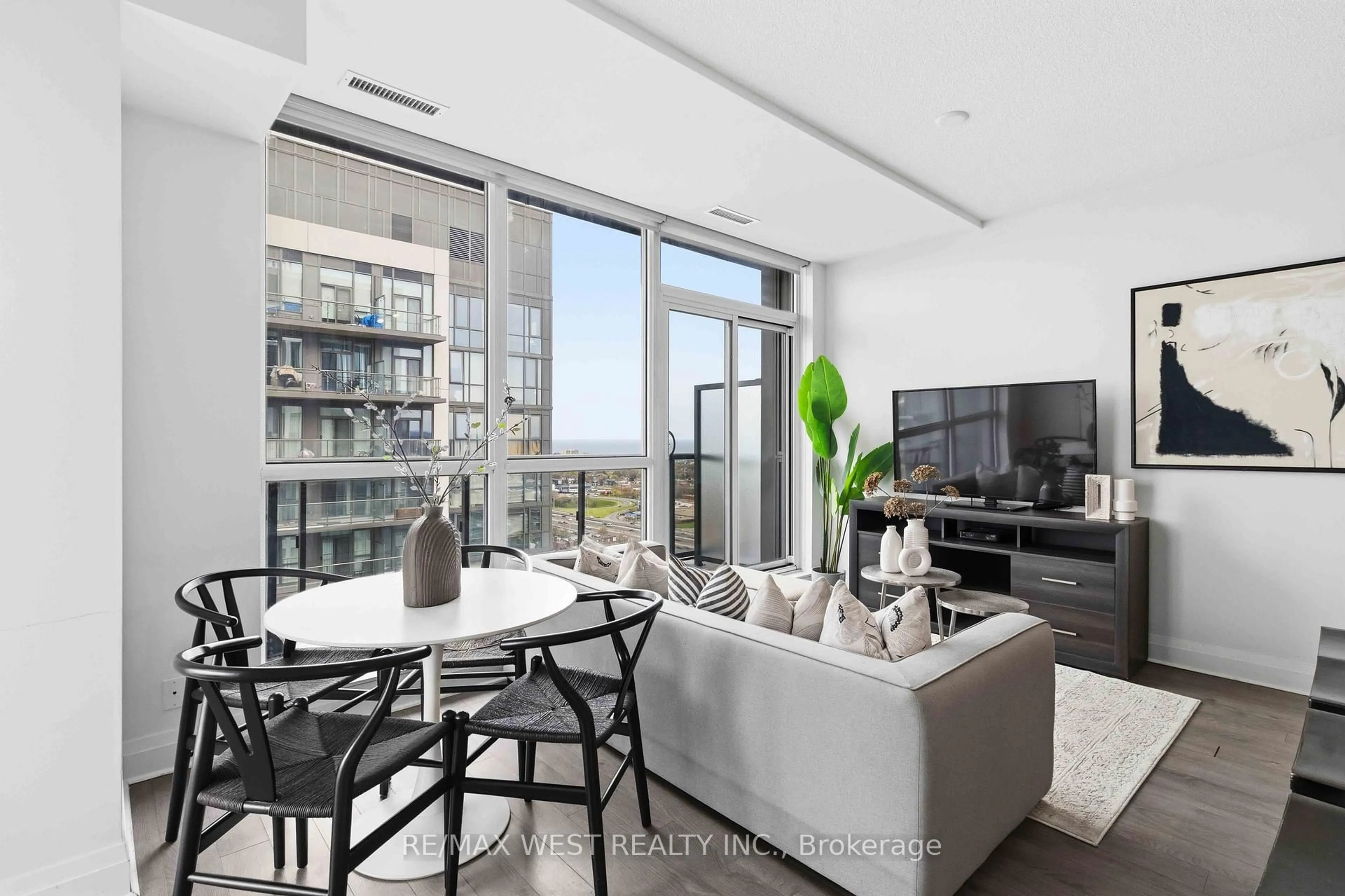 Living room with furniture, unknown for 15 Zorra St #2202, Toronto Ontario M8Z 0C1