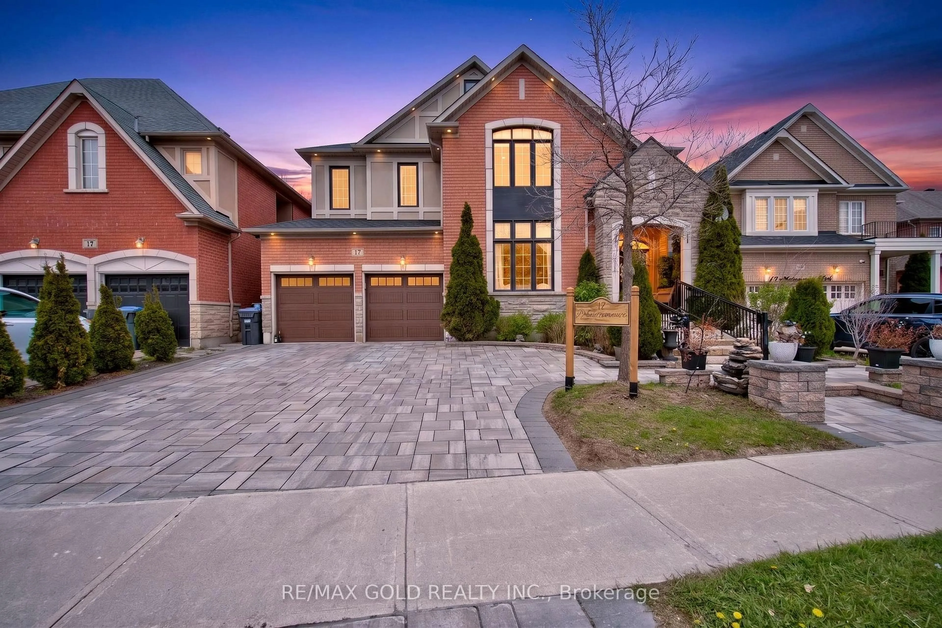 Home with brick exterior material, street for 17 Maisonneuve Blvd, Brampton Ontario L6P 1W8