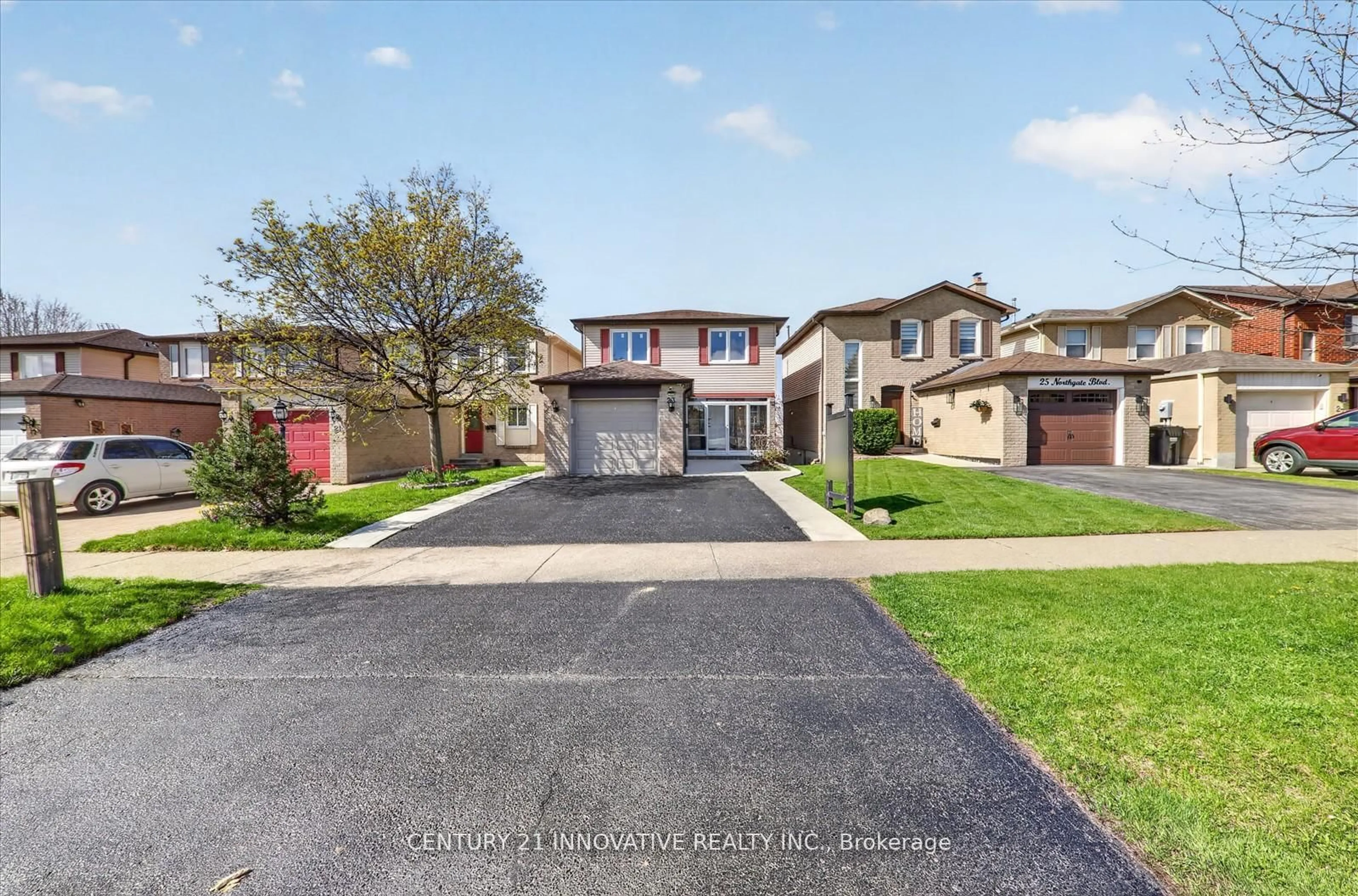 A pic from outside/outdoor area/front of a property/back of a property/a pic from drone, street for 23 Northgate Blvd, Brampton Ontario L6S 4G6