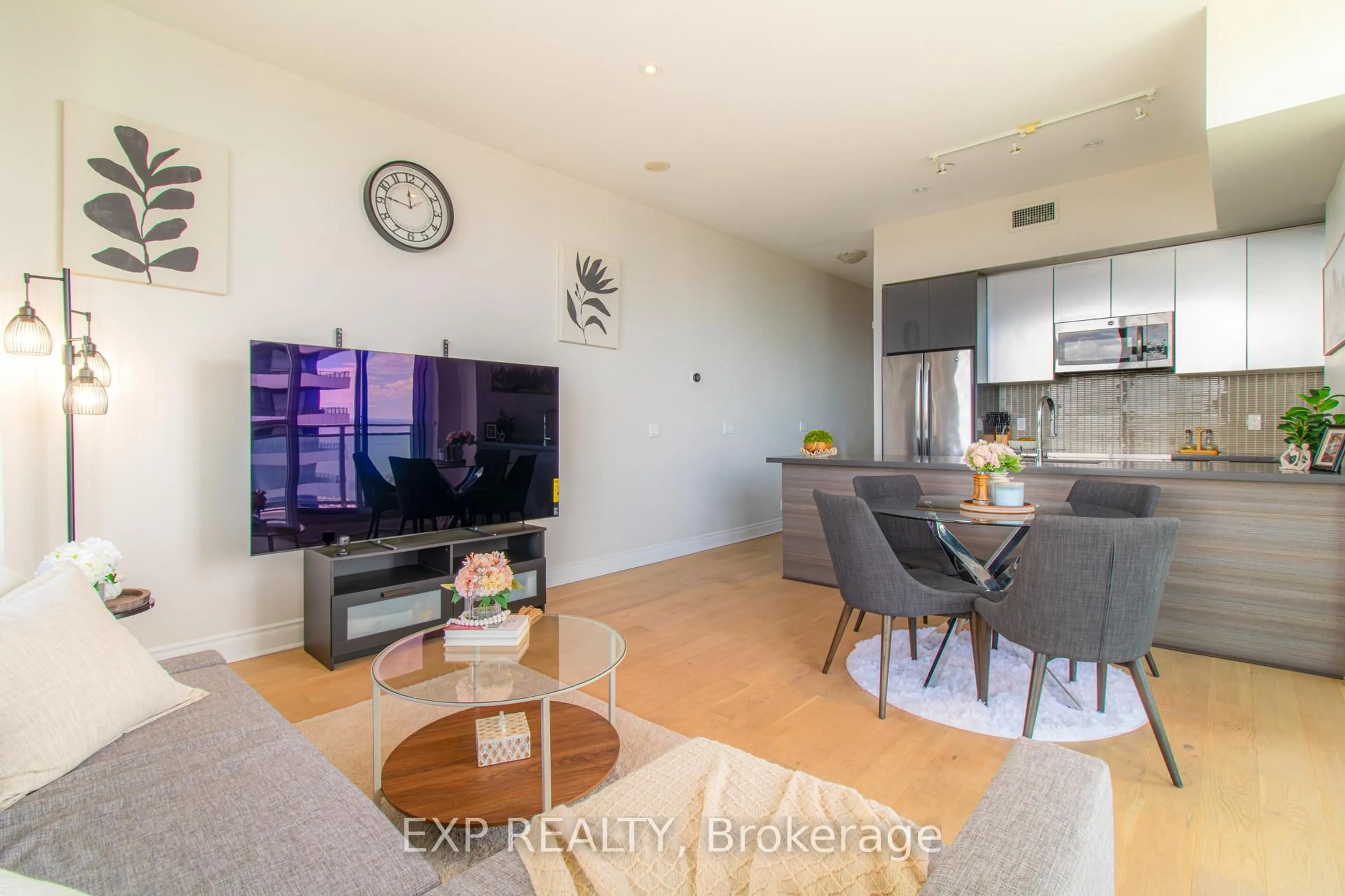 Living room with furniture, unknown for 33 Shore Breeze Dr #LPH3802, Toronto Ontario M8V 0G1