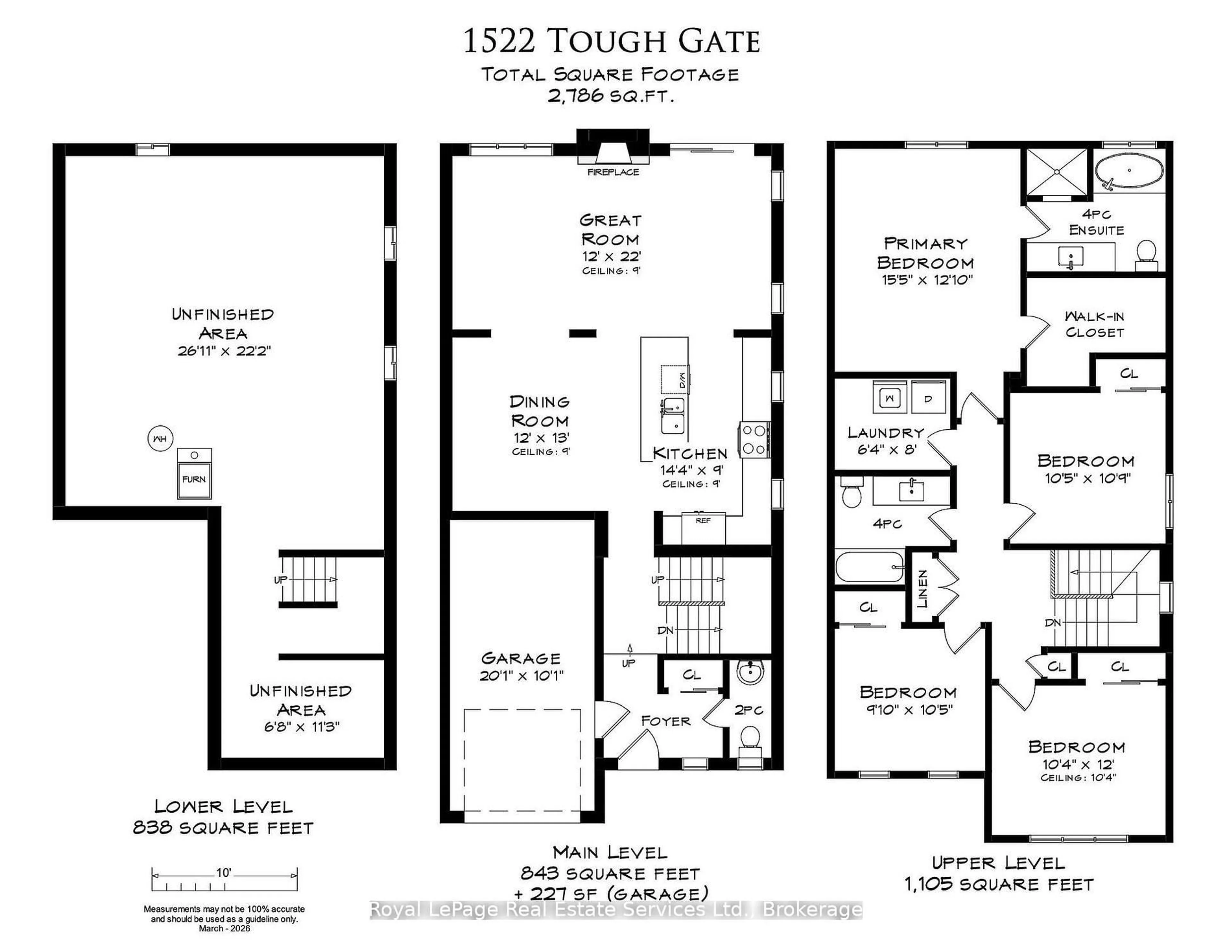 Floor plan for 1522 Tough Gate, Milton Ontario L9T 8Y6