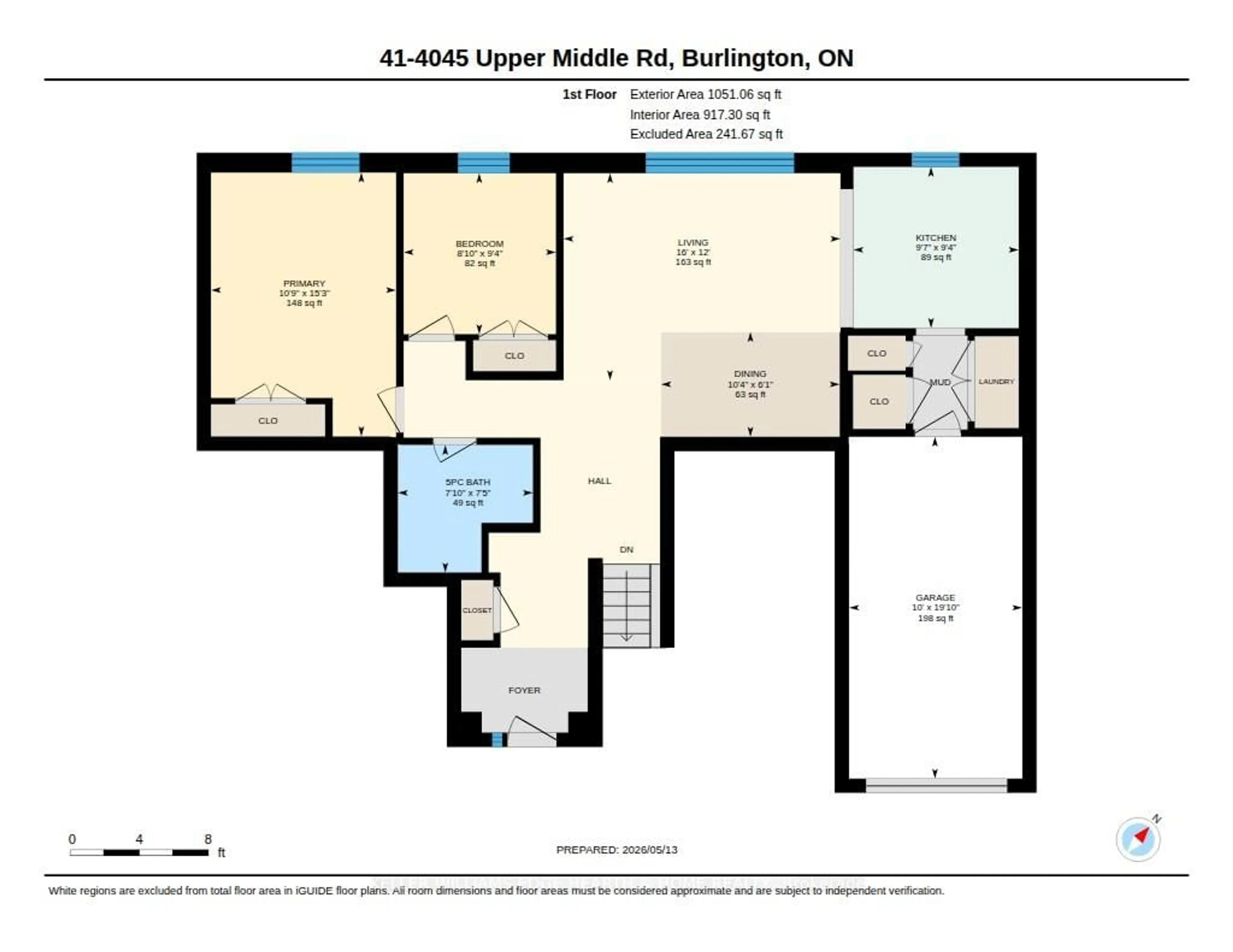 Floor plan for 4045 Upper Middle Rd #41, Burlington Ontario L7M 4S9