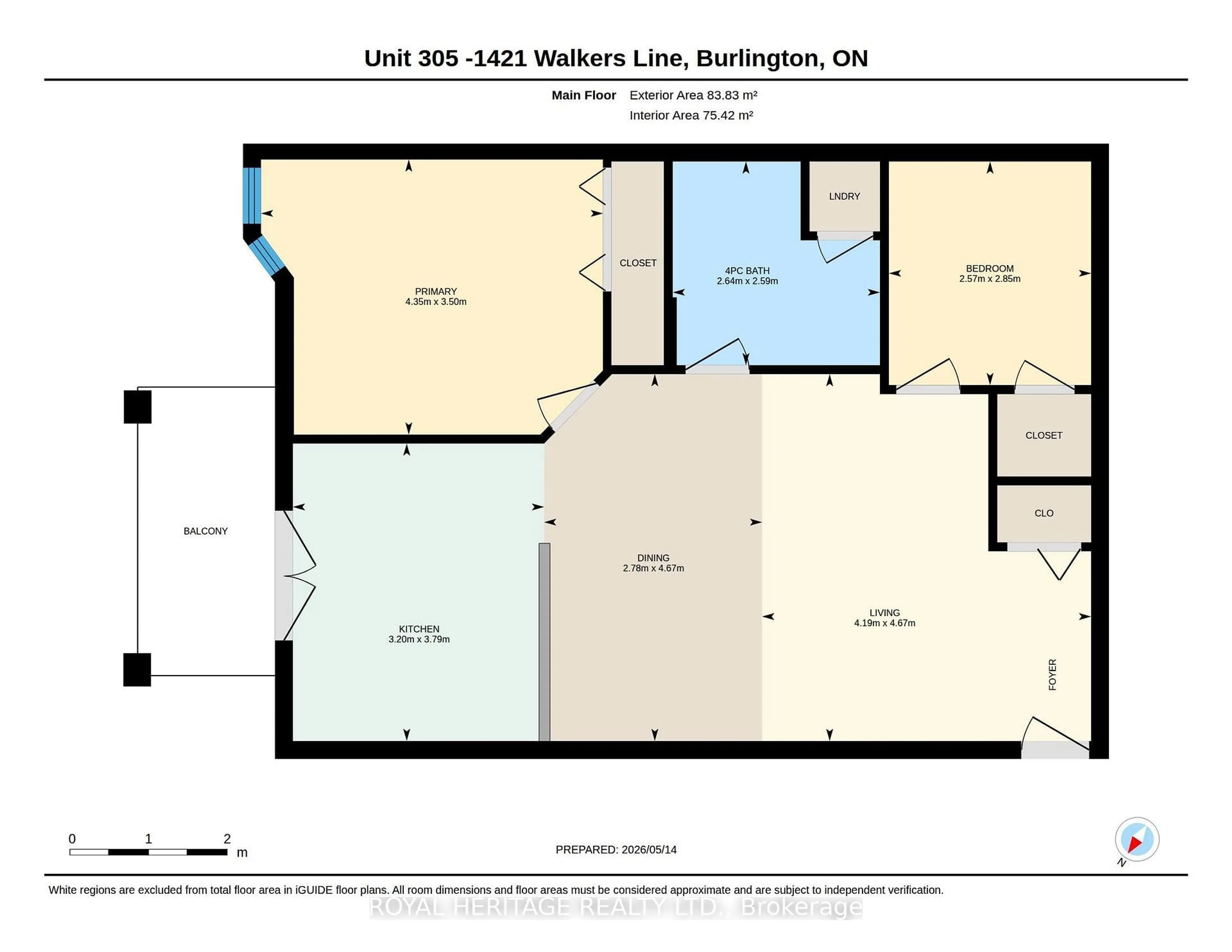 Floor plan for 1421 Walker's Line #305, Burlington Ontario L7M 4P4