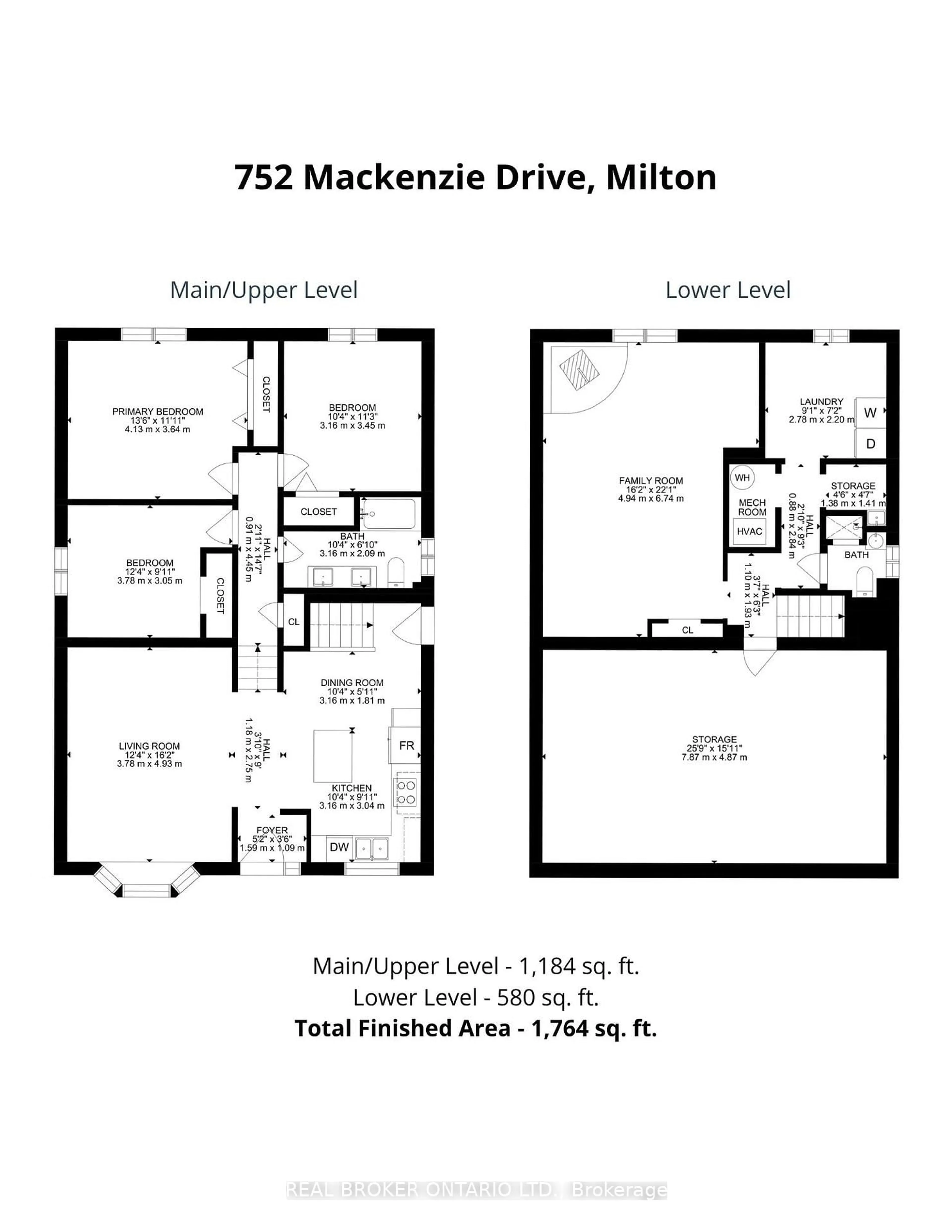 Floor plan for 752 Mackenzie Dr, Milton Ontario L9T 3M1