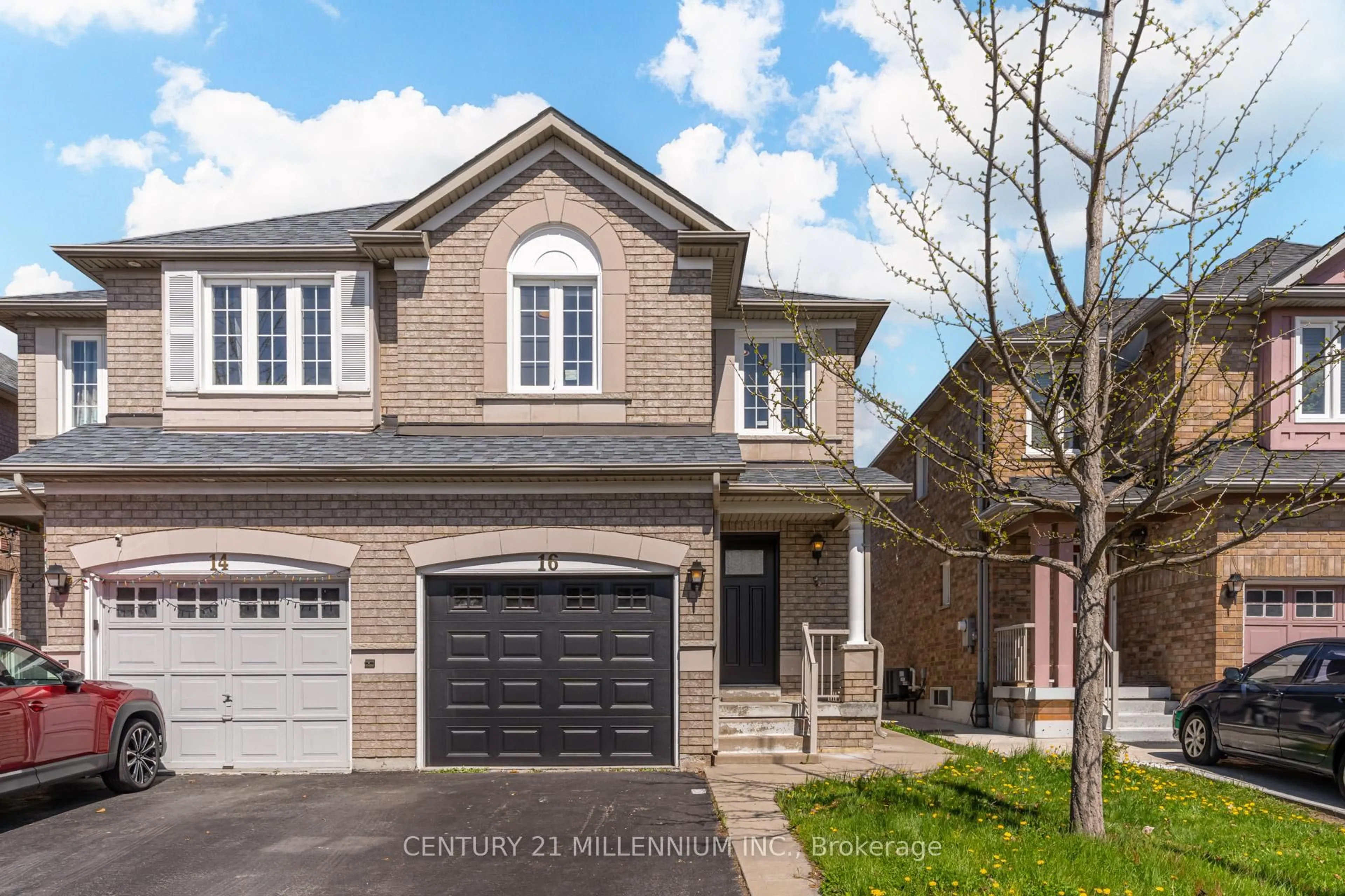 Home with brick exterior material, street for 16 Penguin Lane, Brampton Ontario L6R 2C1