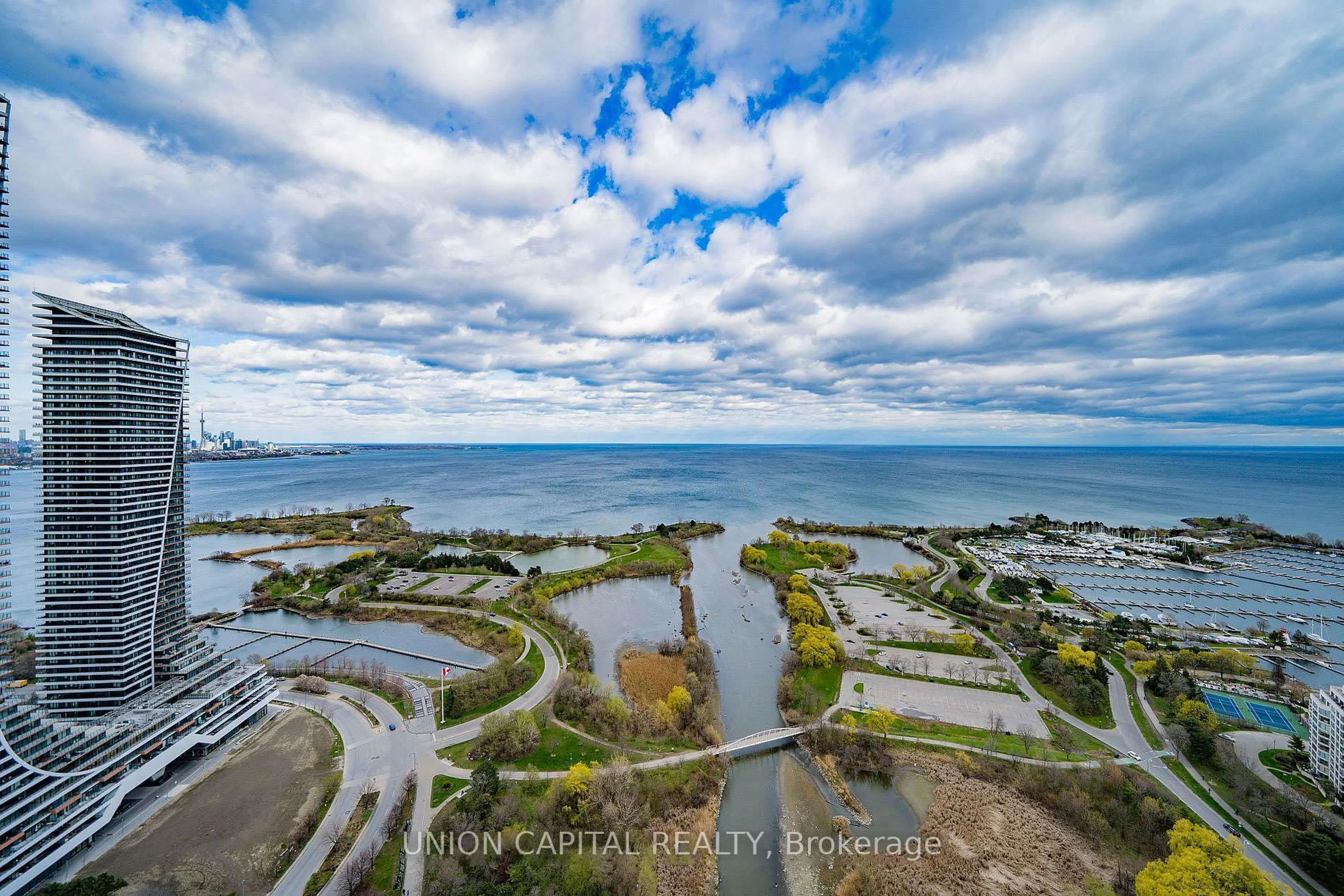 A pic from outside/outdoor area/front of a property/back of a property/a pic from drone, water/lake/river/ocean view for 2212 Lake Shore Blvd #PH02, Toronto Ontario M8V 0C2