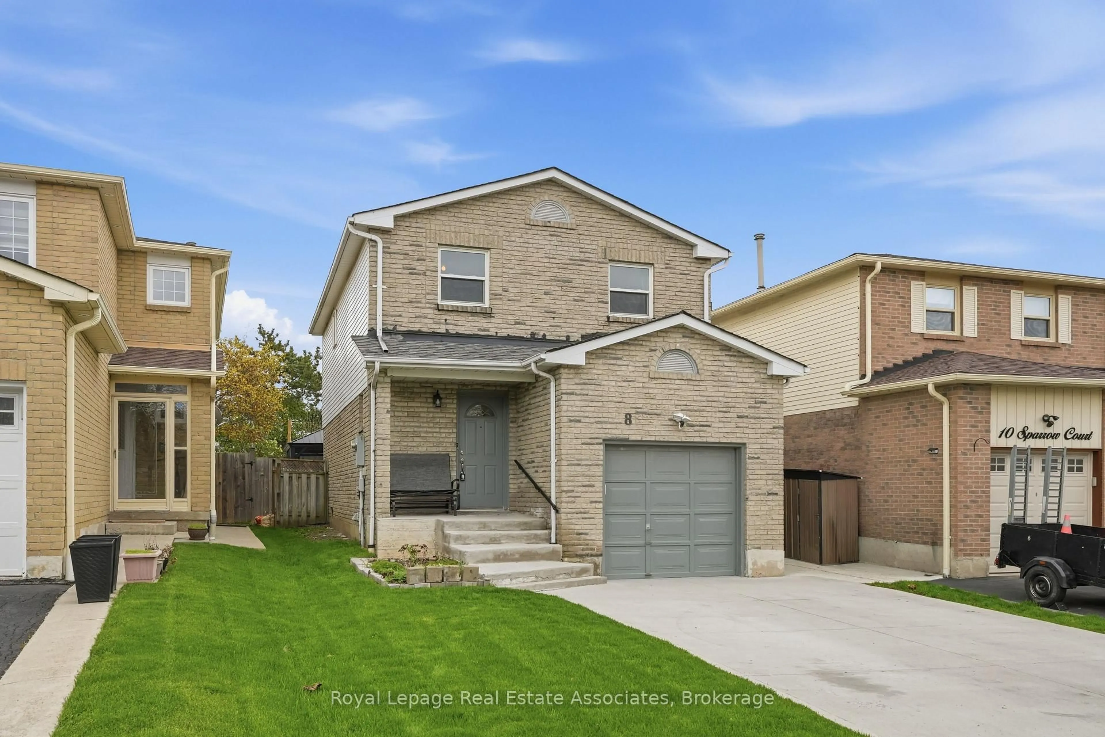 Home with brick exterior material, street for 8 Sparrow Crt, Brampton Ontario L6Y 3P3