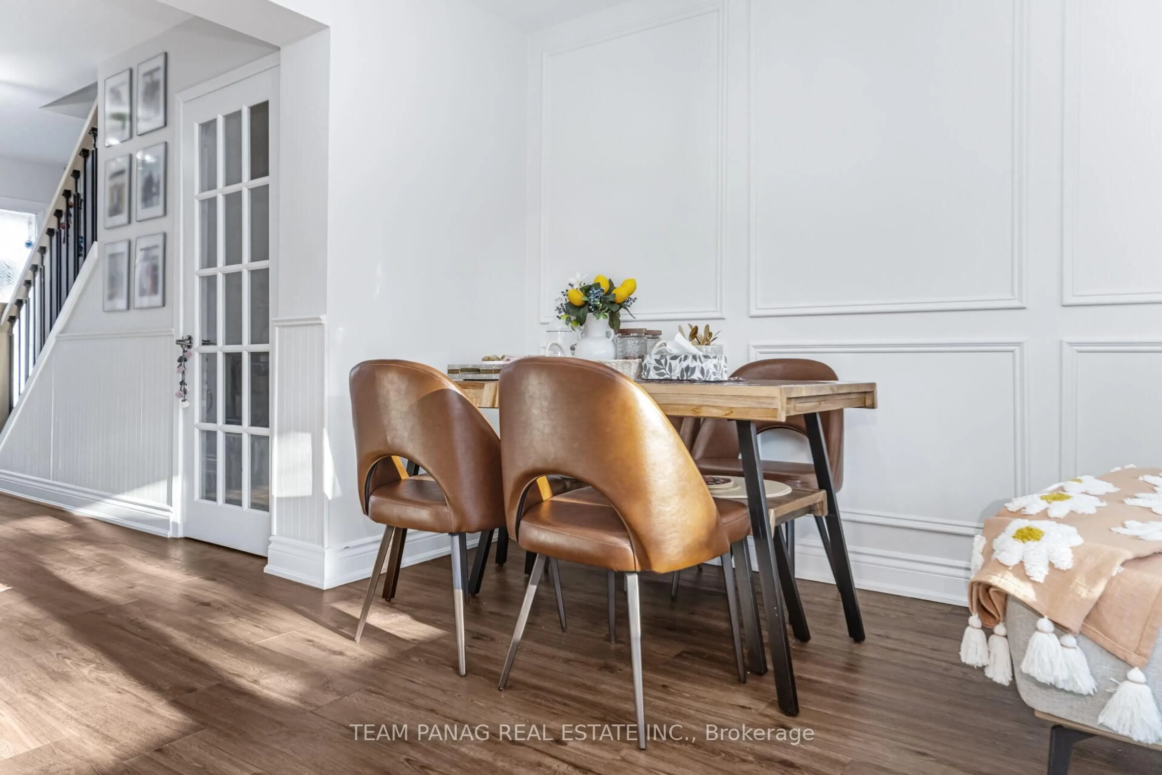 Dining room, wood/laminate floor for 273 Hansen Rd, Brampton Ontario L6V 2T5