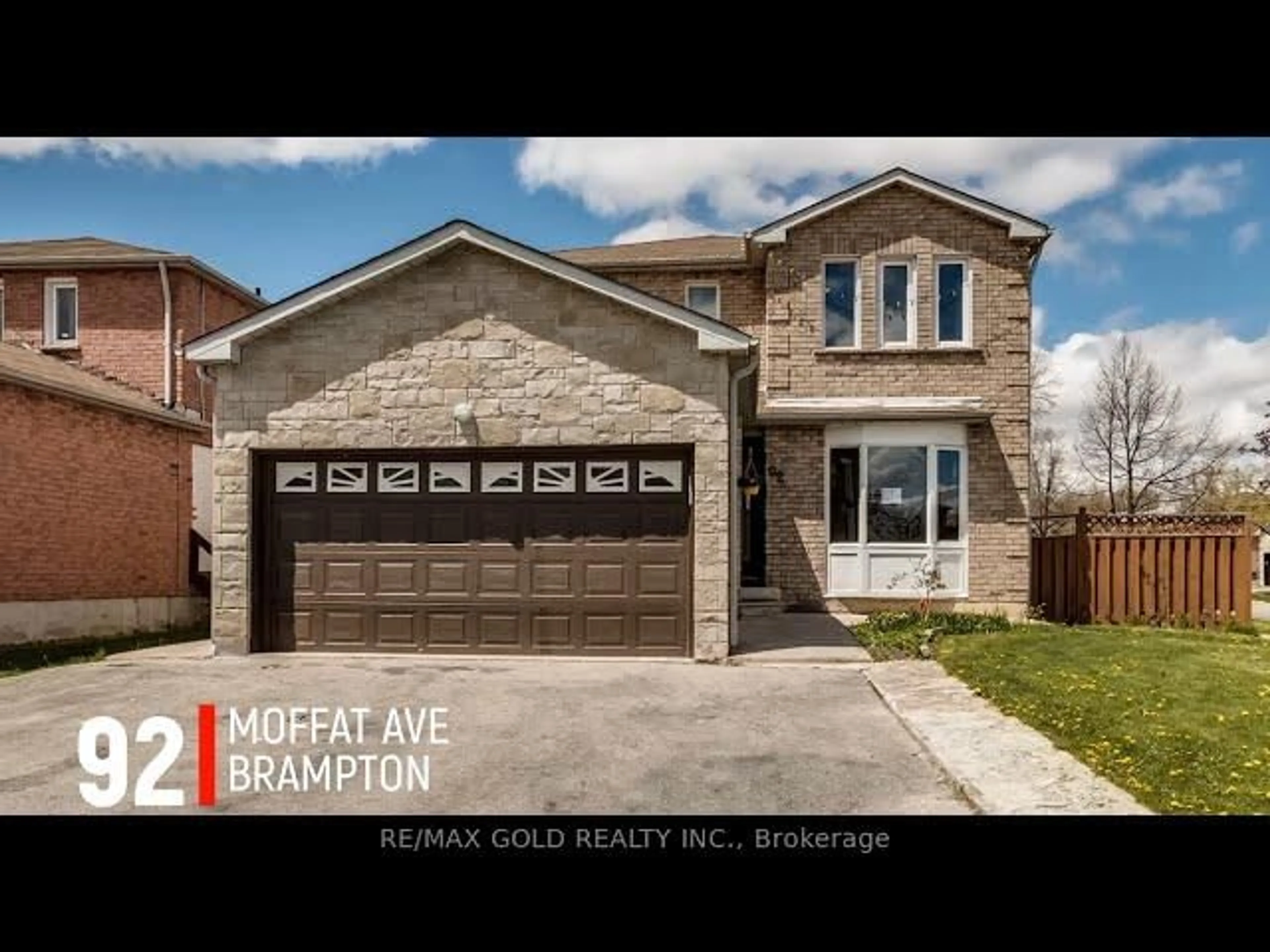 Home with brick exterior material, street for 92 Moffatt Ave, Brampton Ontario L6Y 4K8