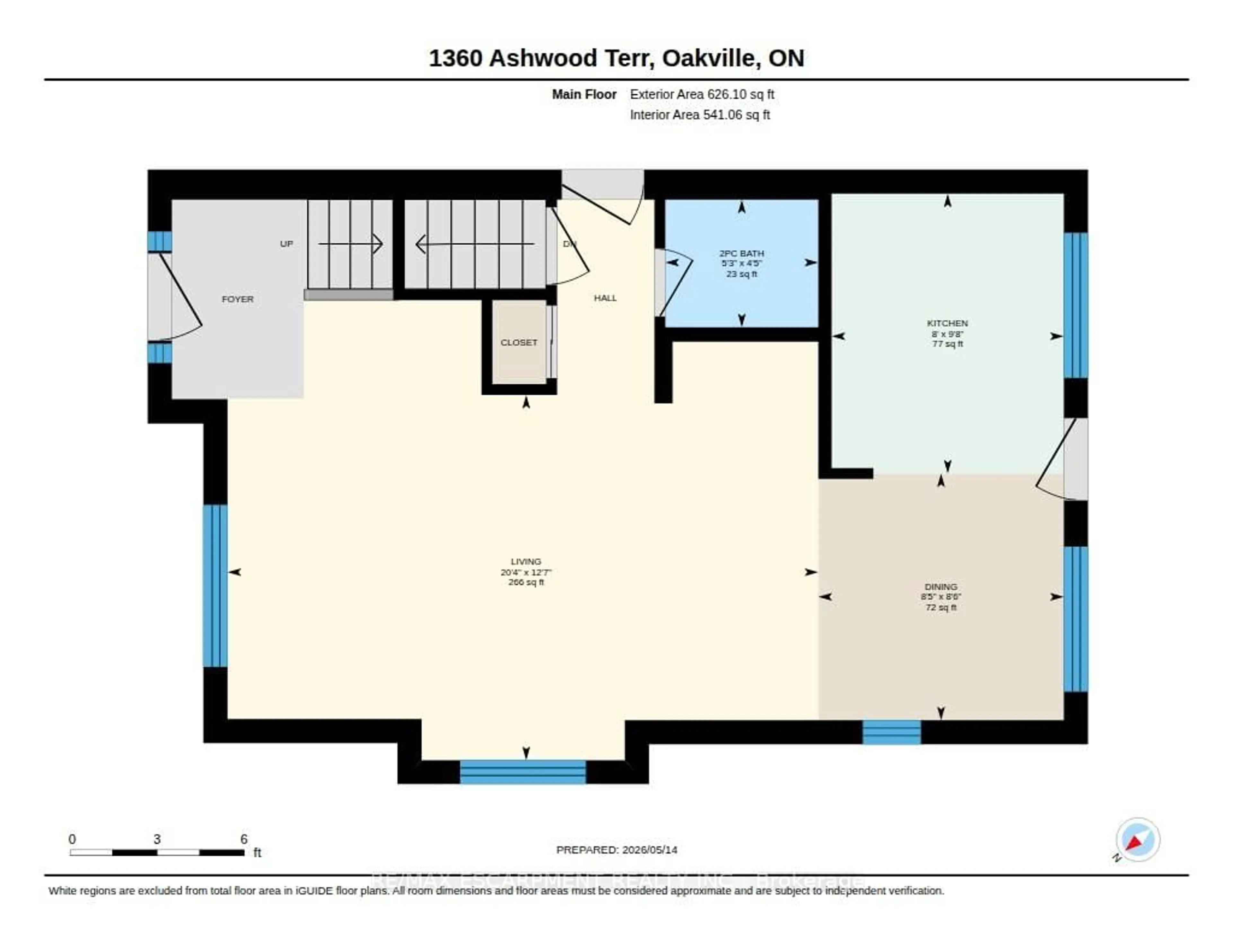 Floor plan for 1360 Ashwood Terr, Oakville Ontario L6M 4A7
