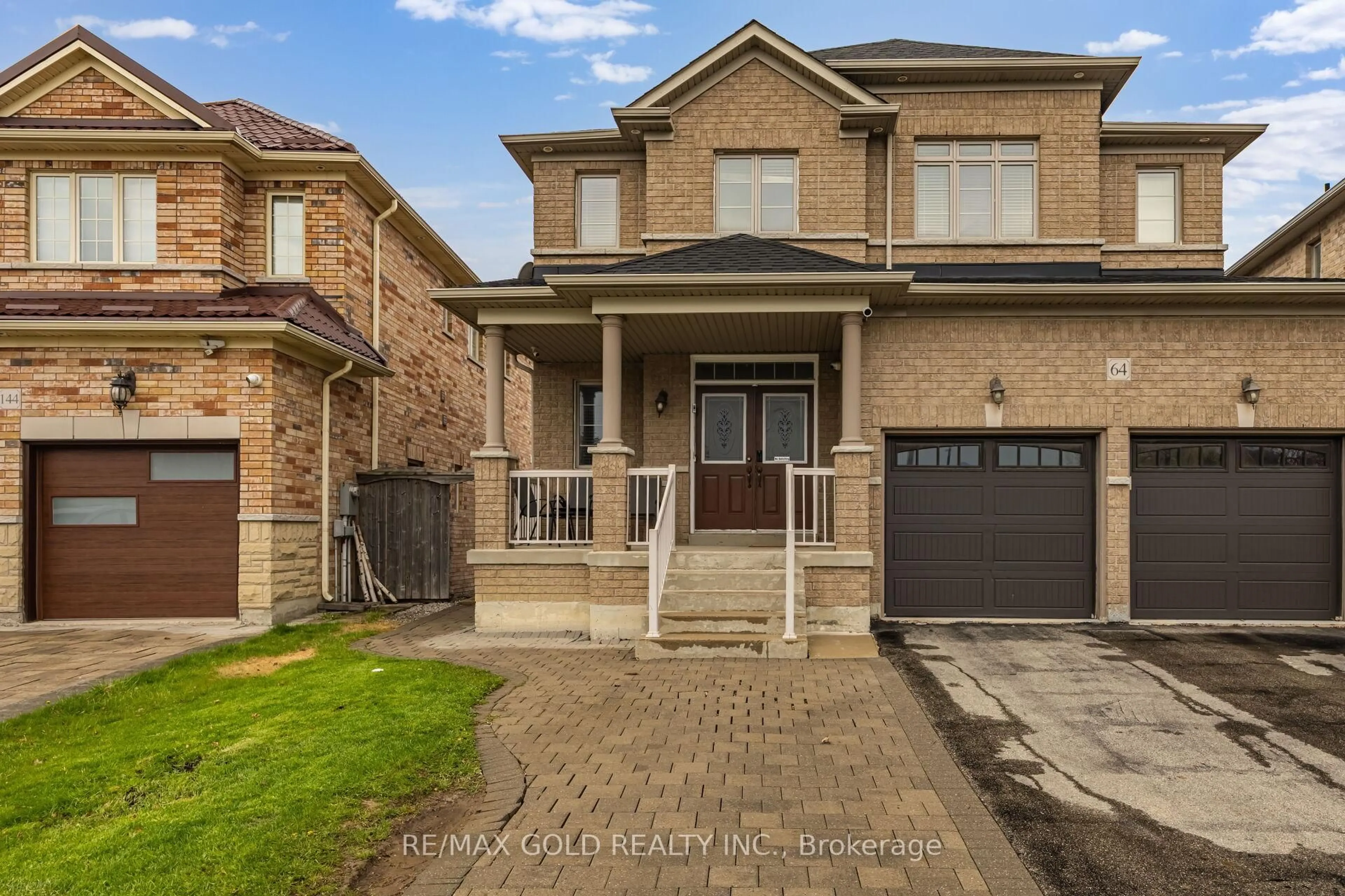 Home with brick exterior material, street for 64 Strathdale Rd, Brampton Ontario L6P 2Y4