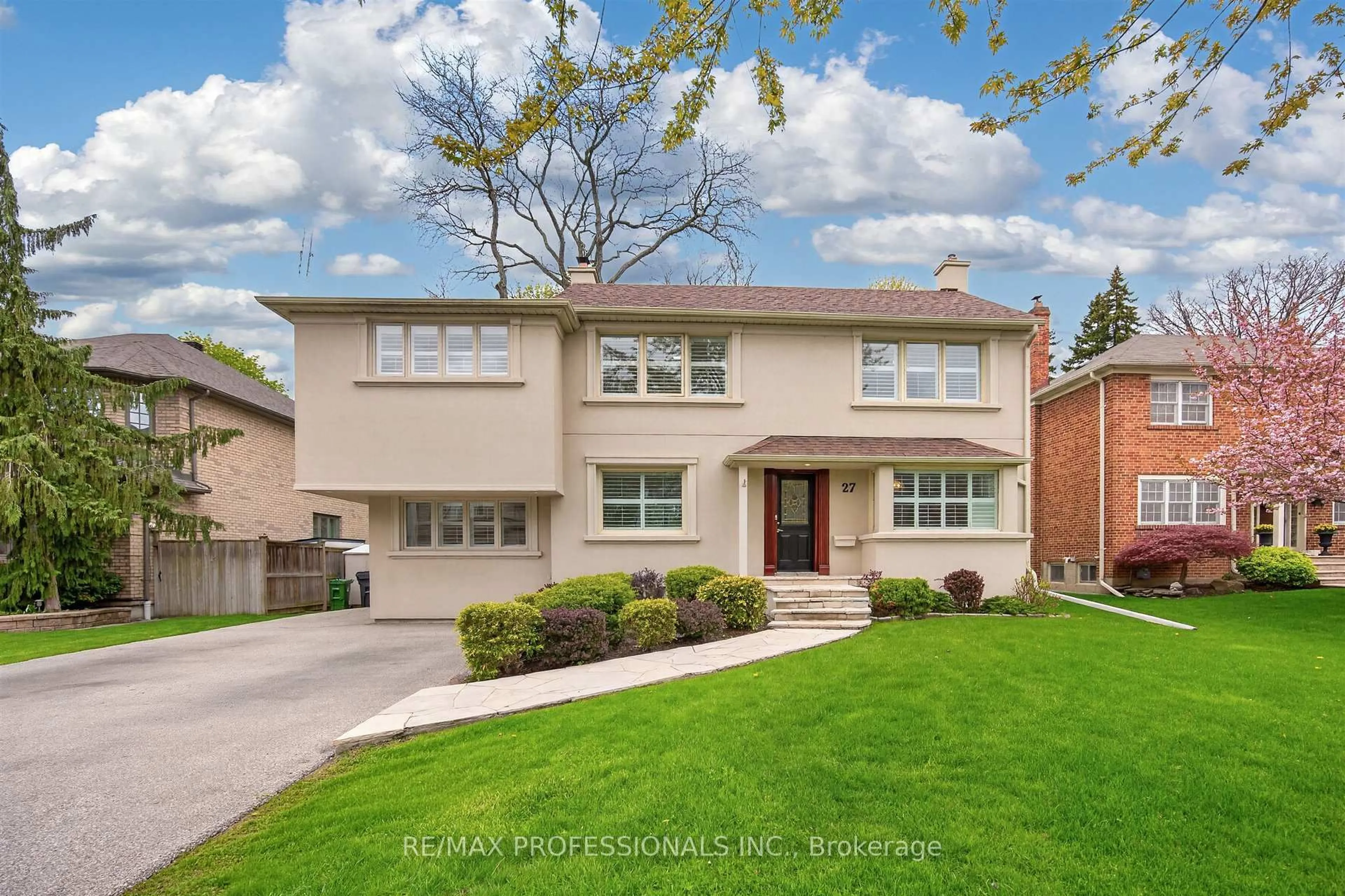 Home with brick exterior material, street for 27 Nottingham Dr, Toronto Ontario M9A 2W4