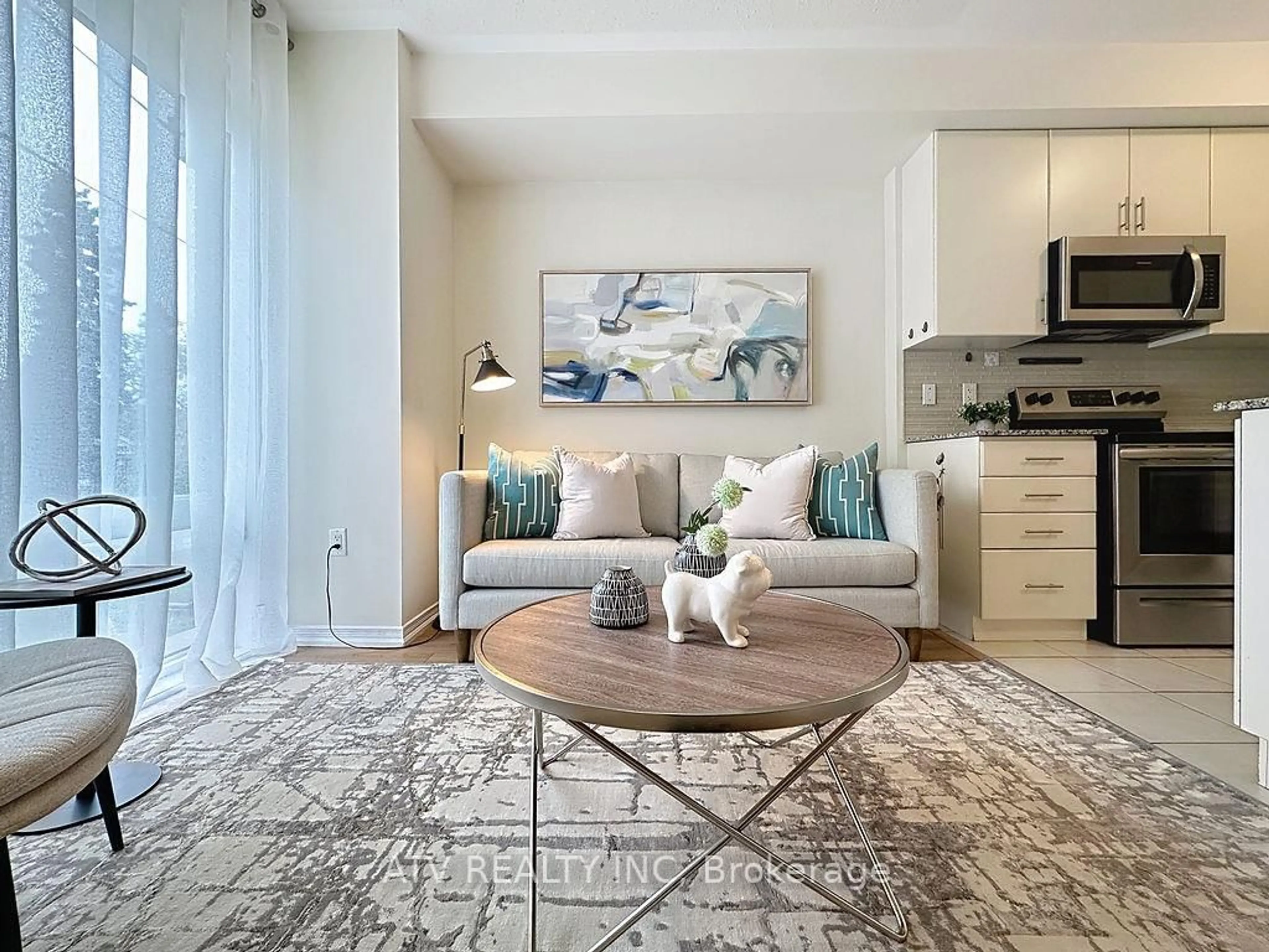 Living room with furniture, unknown for 26 Fieldway Rd #35, Toronto Ontario M8Z 0E3