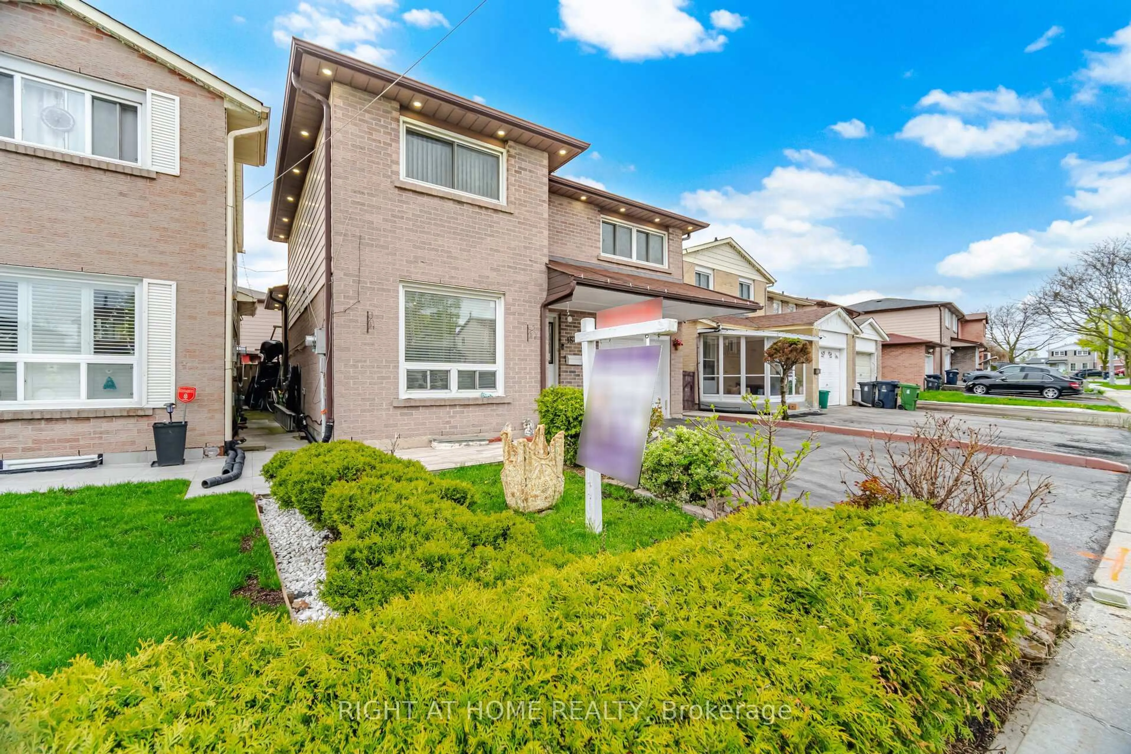 Home with brick exterior material, street for 18 Mercedes Dr, Toronto Ontario M9V 4T5