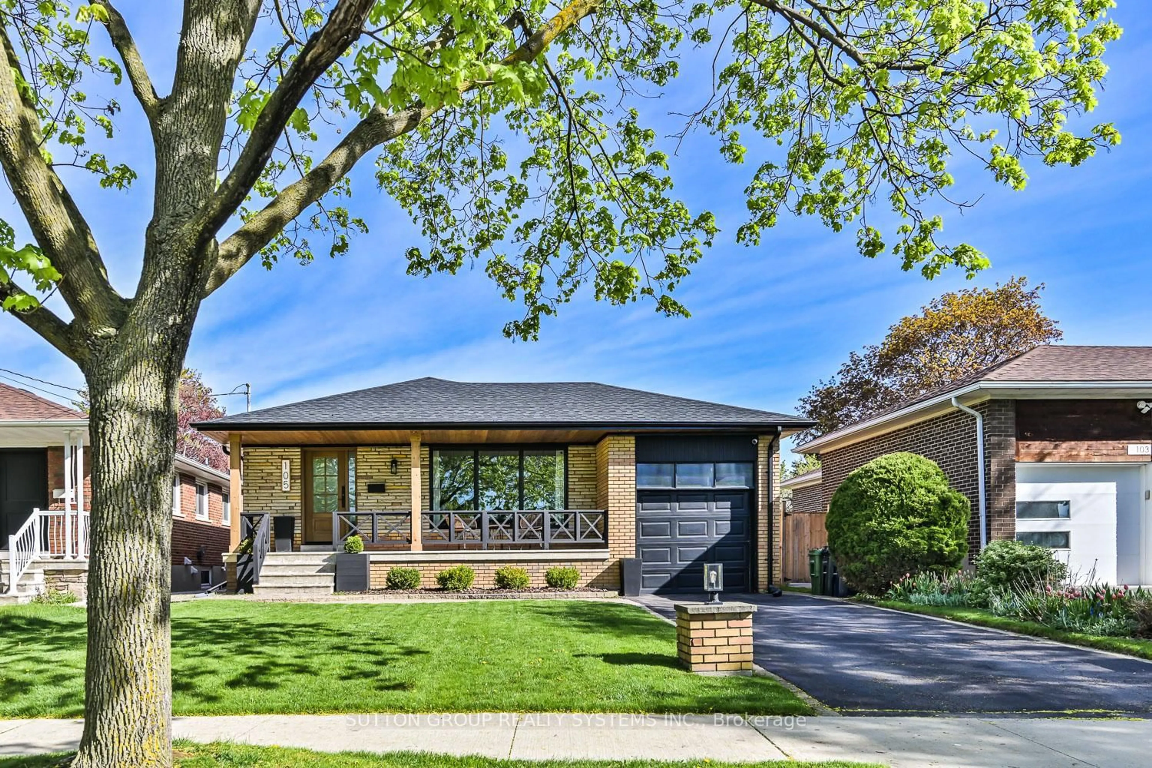 Home with brick exterior material, street for 105 Crendon Dr, Toronto Ontario M9C 3H7