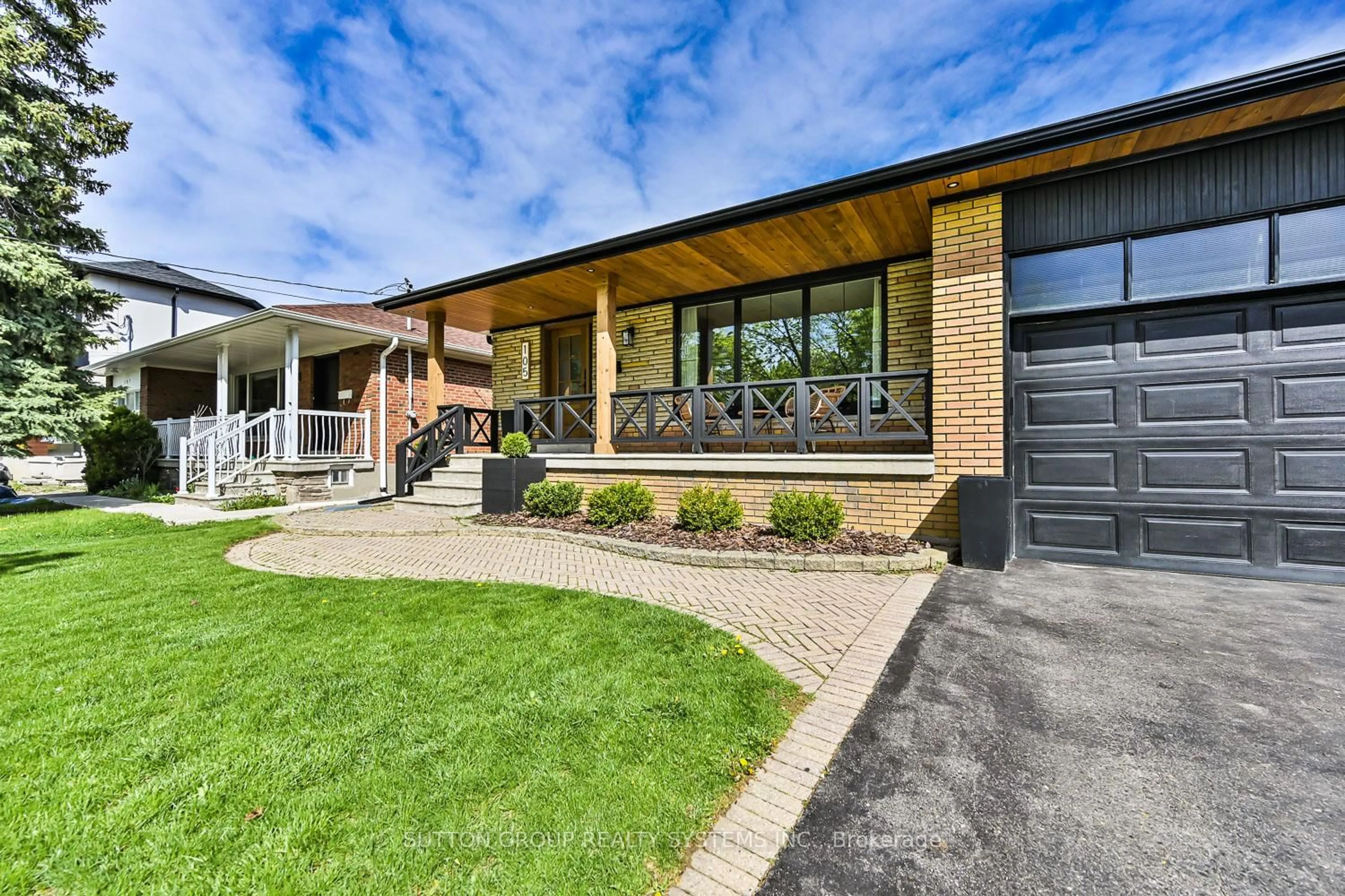 Home with brick exterior material, street for 105 Crendon Dr, Toronto Ontario M9C 3H7