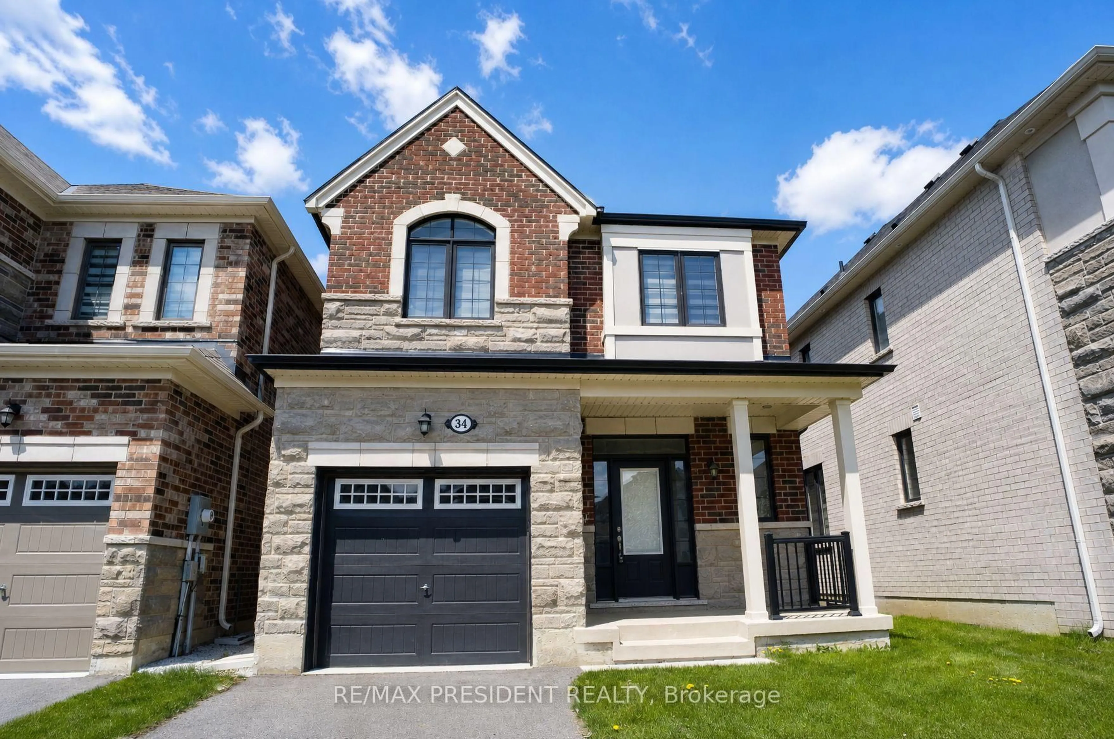 Home with brick exterior material, street for 34 Eberly Woods Dr, Caledon Ontario L7C 4J2