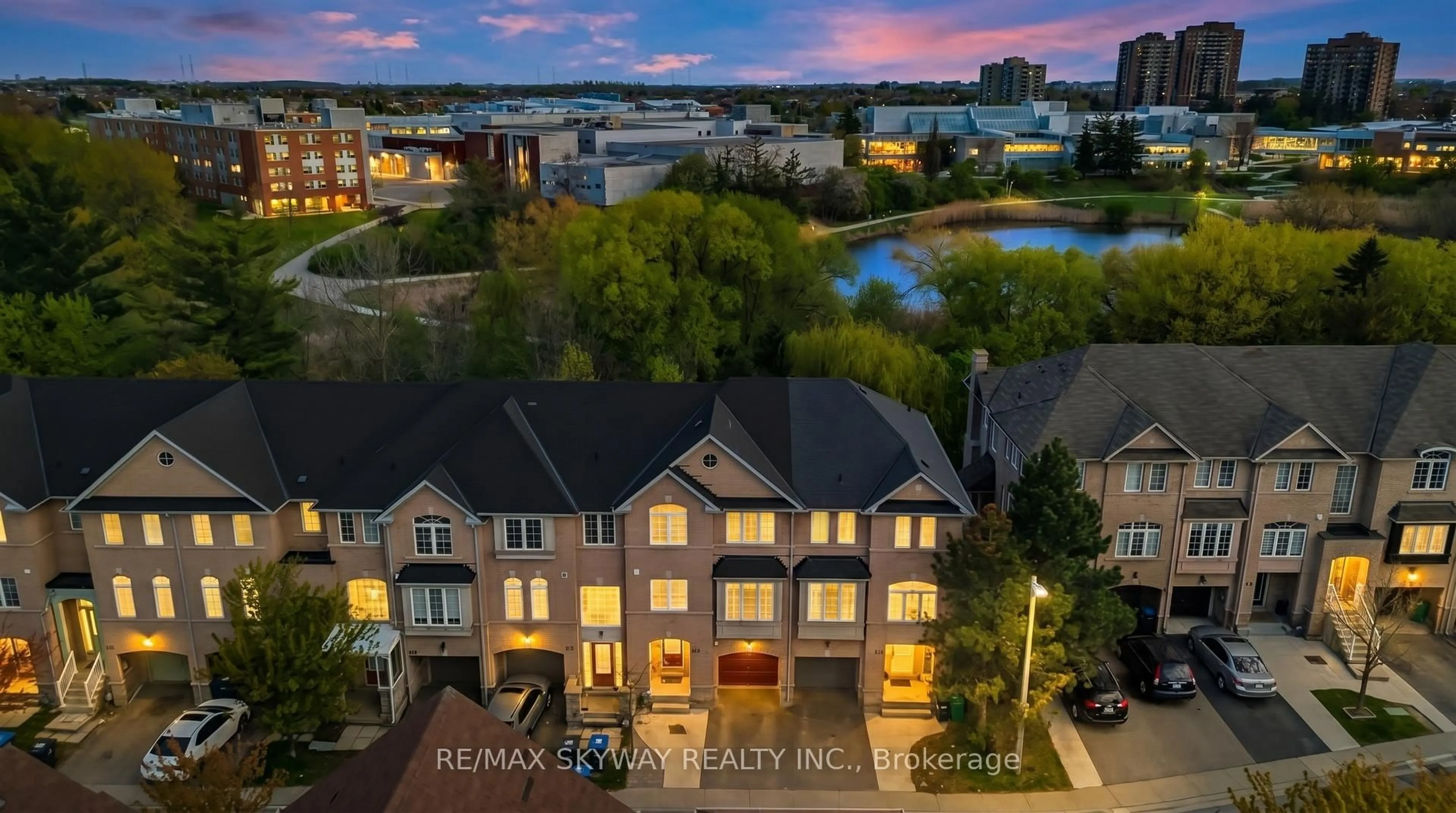 A pic from outside/outdoor area/front of a property/back of a property/a pic from drone, city buildings view from balcony for 64 Bernard Ave, Brampton Ontario L6Y 5S4