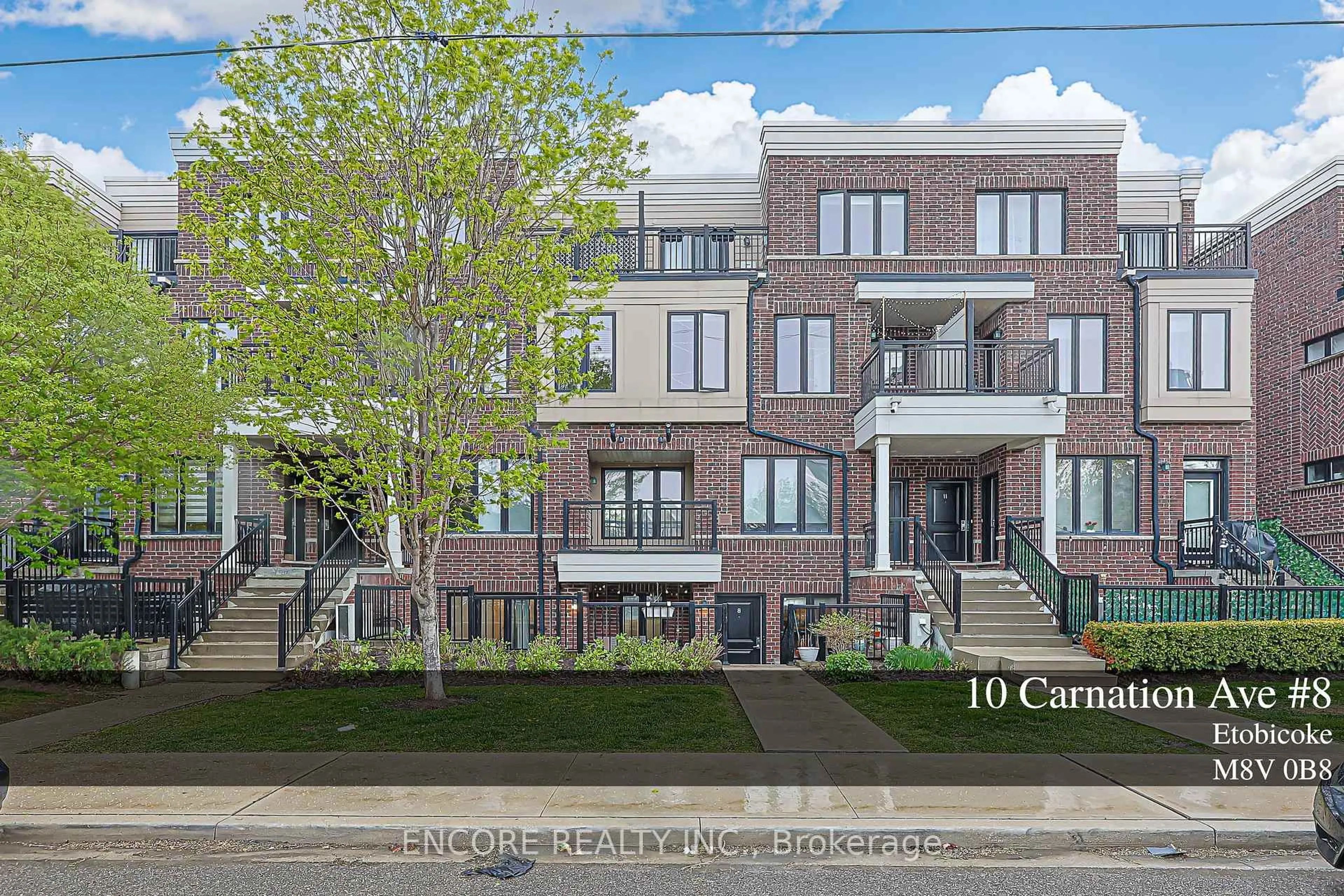 Home with brick exterior material, street for 10 Carnation Ave #8, Toronto Ontario M8V 0B8
