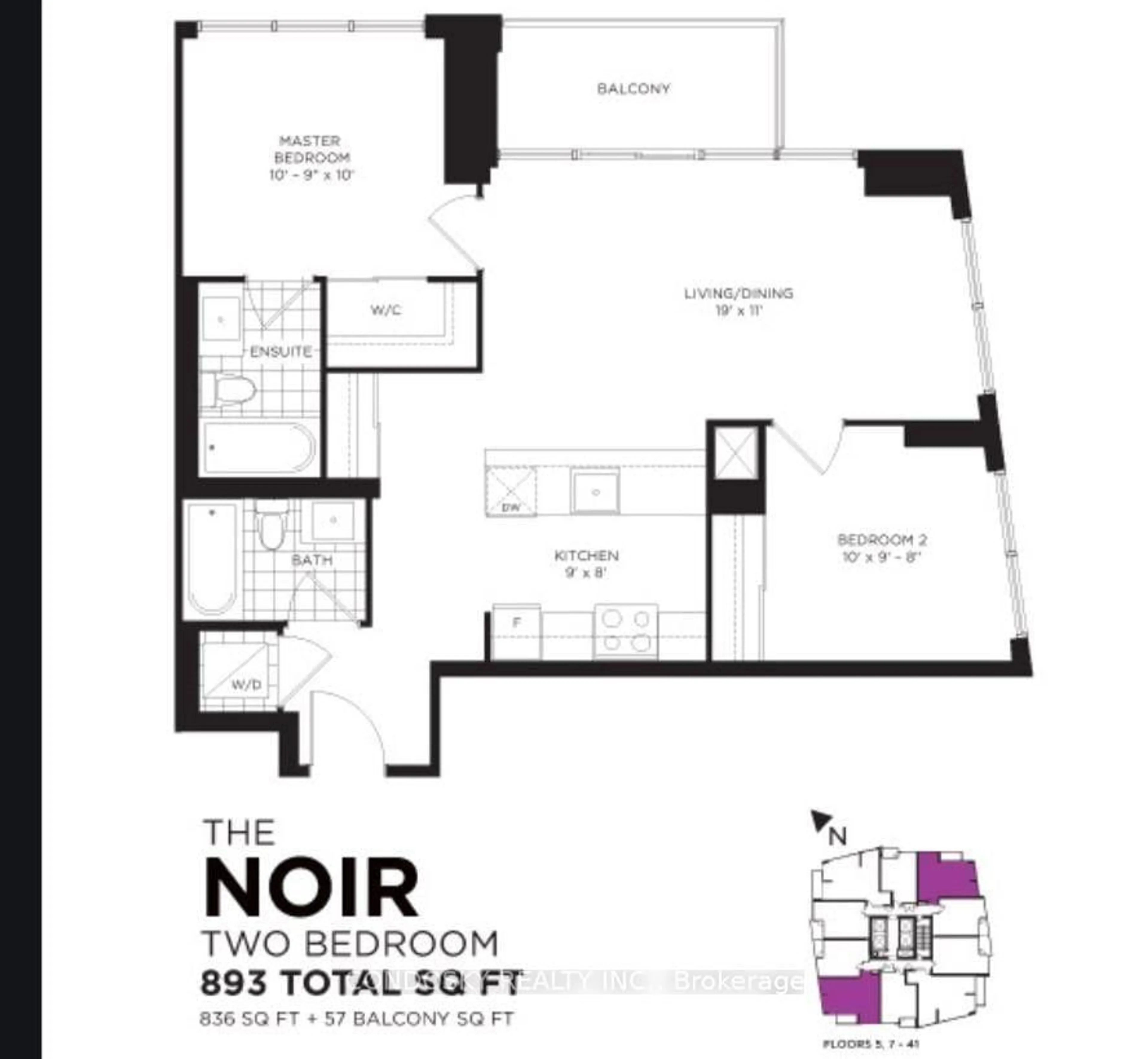 Floor plan for 510 Curran Pl #4109, Mississauga Ontario L5B 0J8