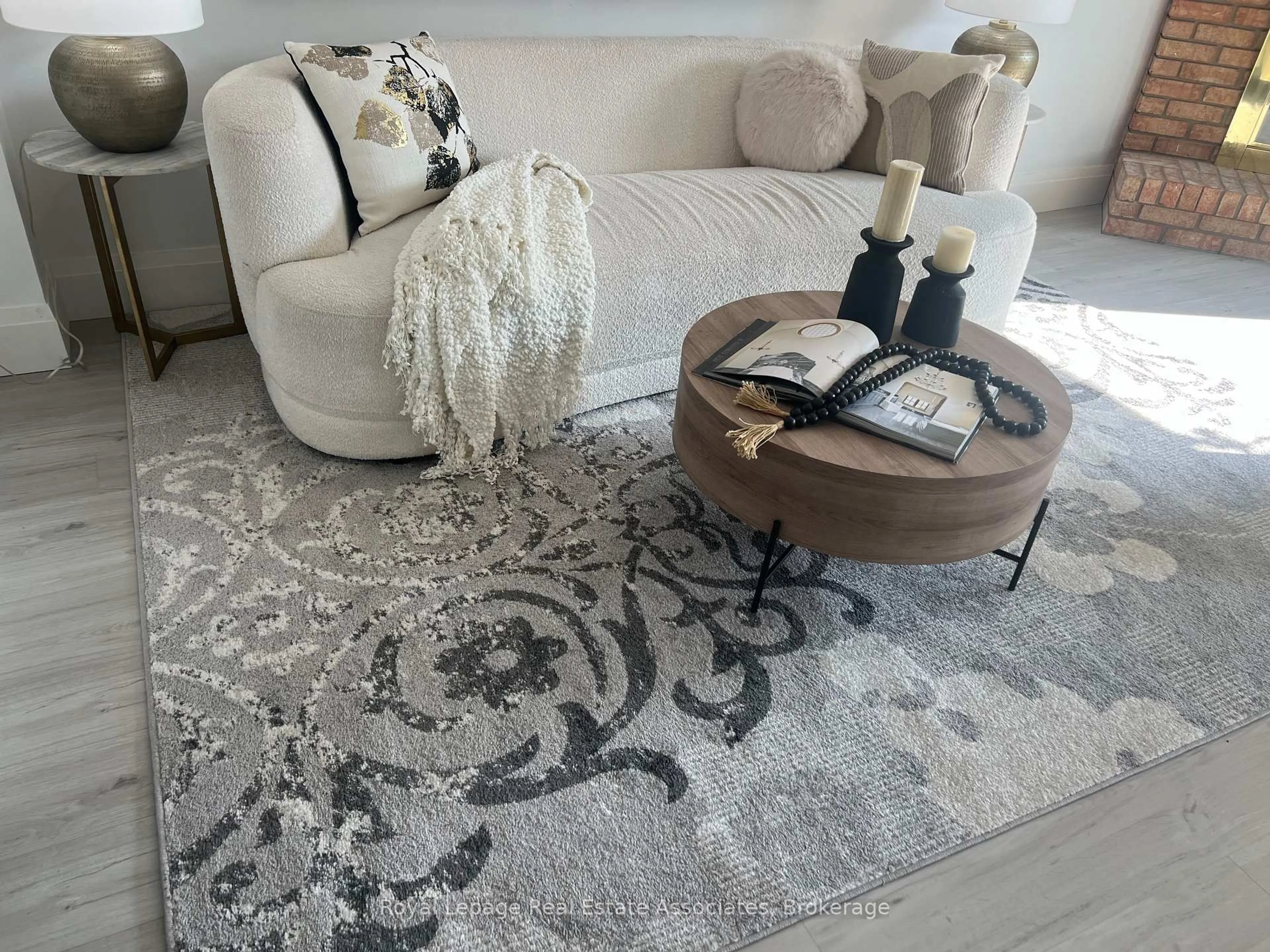 Living room with furniture, carpet floor for 40 Langston Dr, Brampton Ontario L6V 3W7
