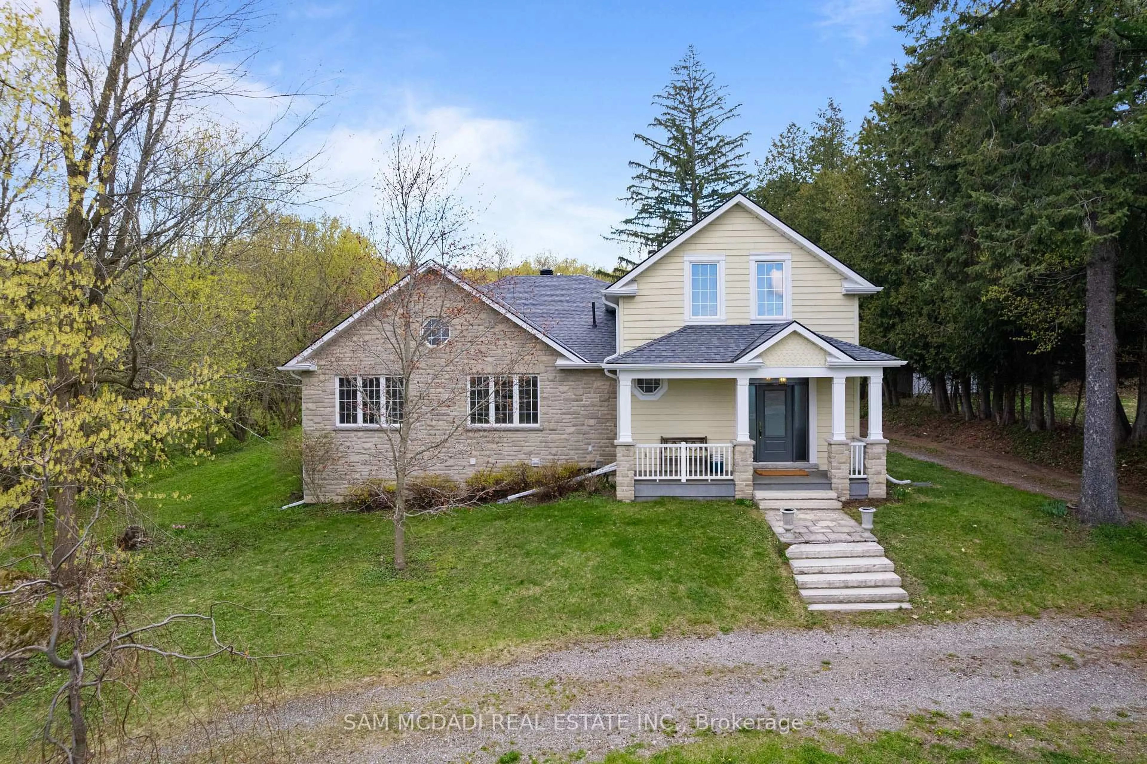 A pic from outside/outdoor area/front of a property/back of a property/a pic from drone, unknown for 20088 Main St, Caledon Ontario L7K 0C2