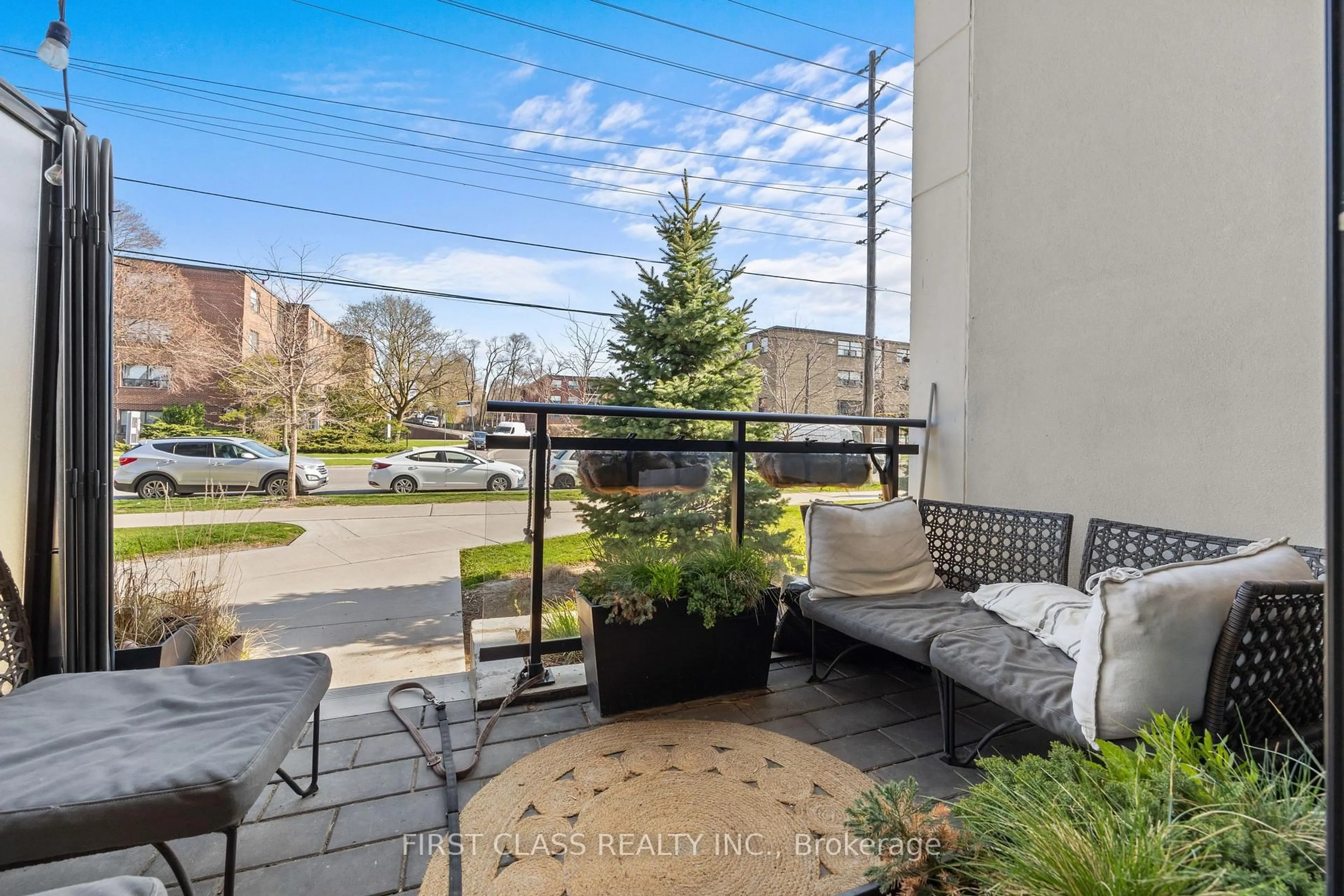 Patio, street for 1 Neighbourhood Lane #110, Toronto Ontario M8Y 0C2