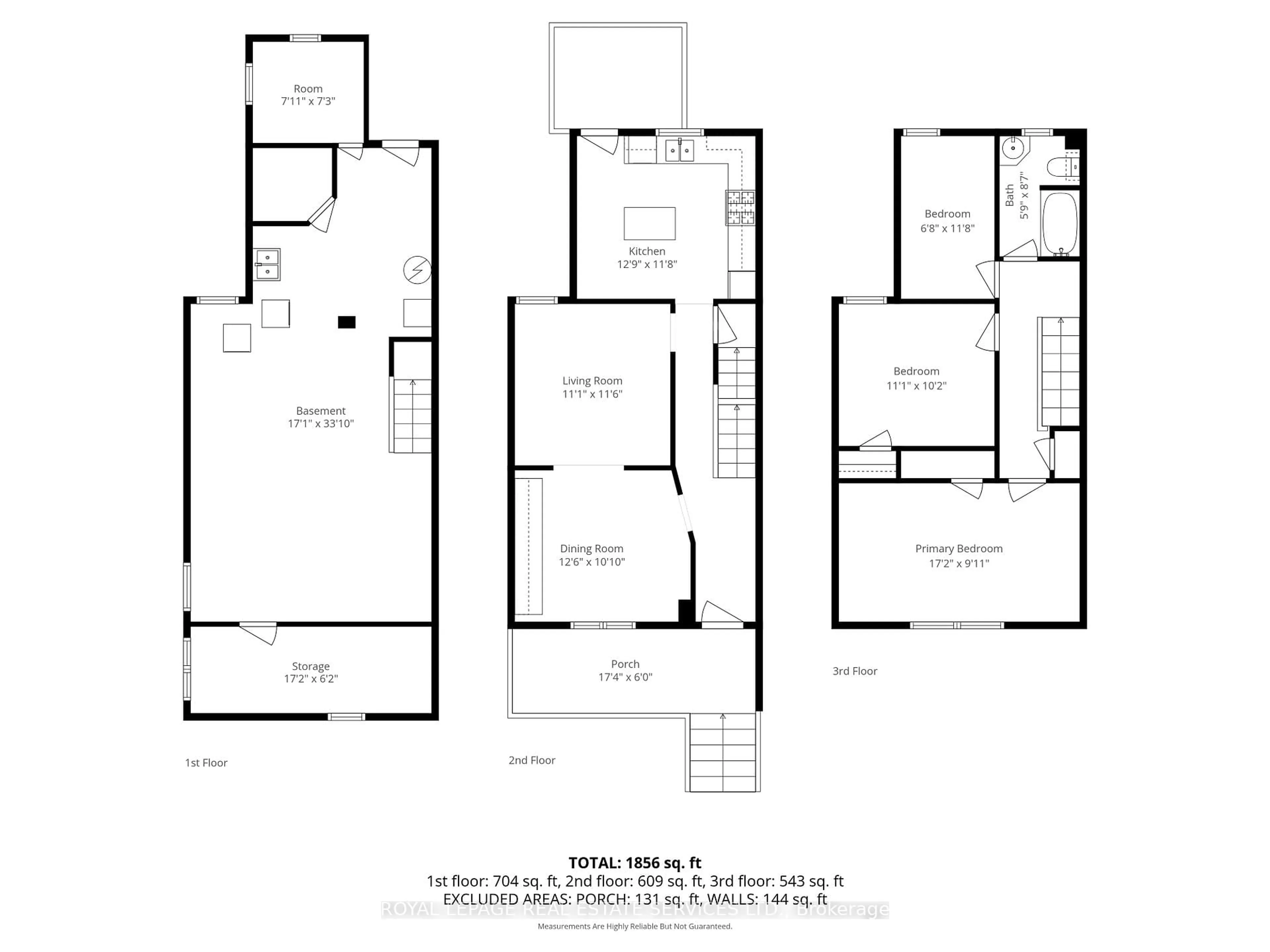 Floor plan for 107 Westmoreland Ave, Toronto Ontario M6H 2Z8